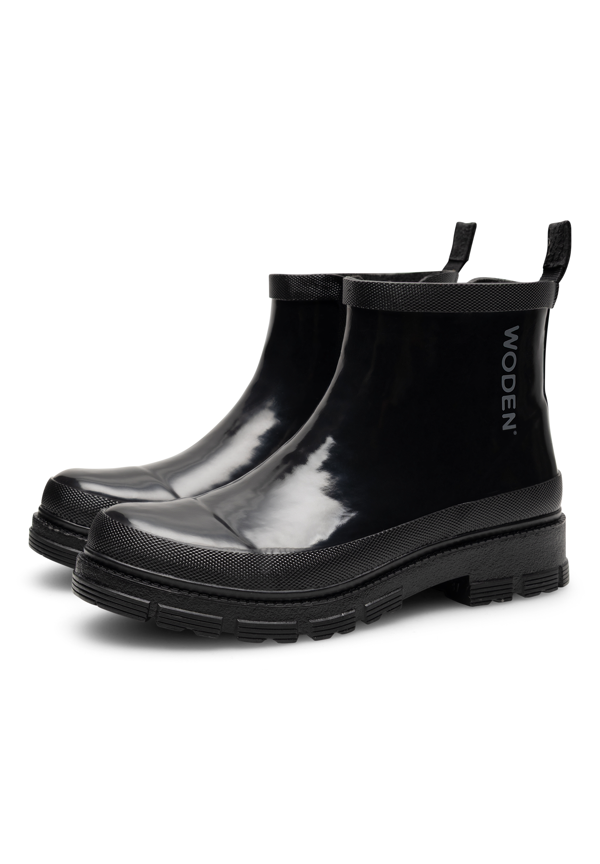 WODEN Alison Glossy Warm Rubber Boots 020 Black