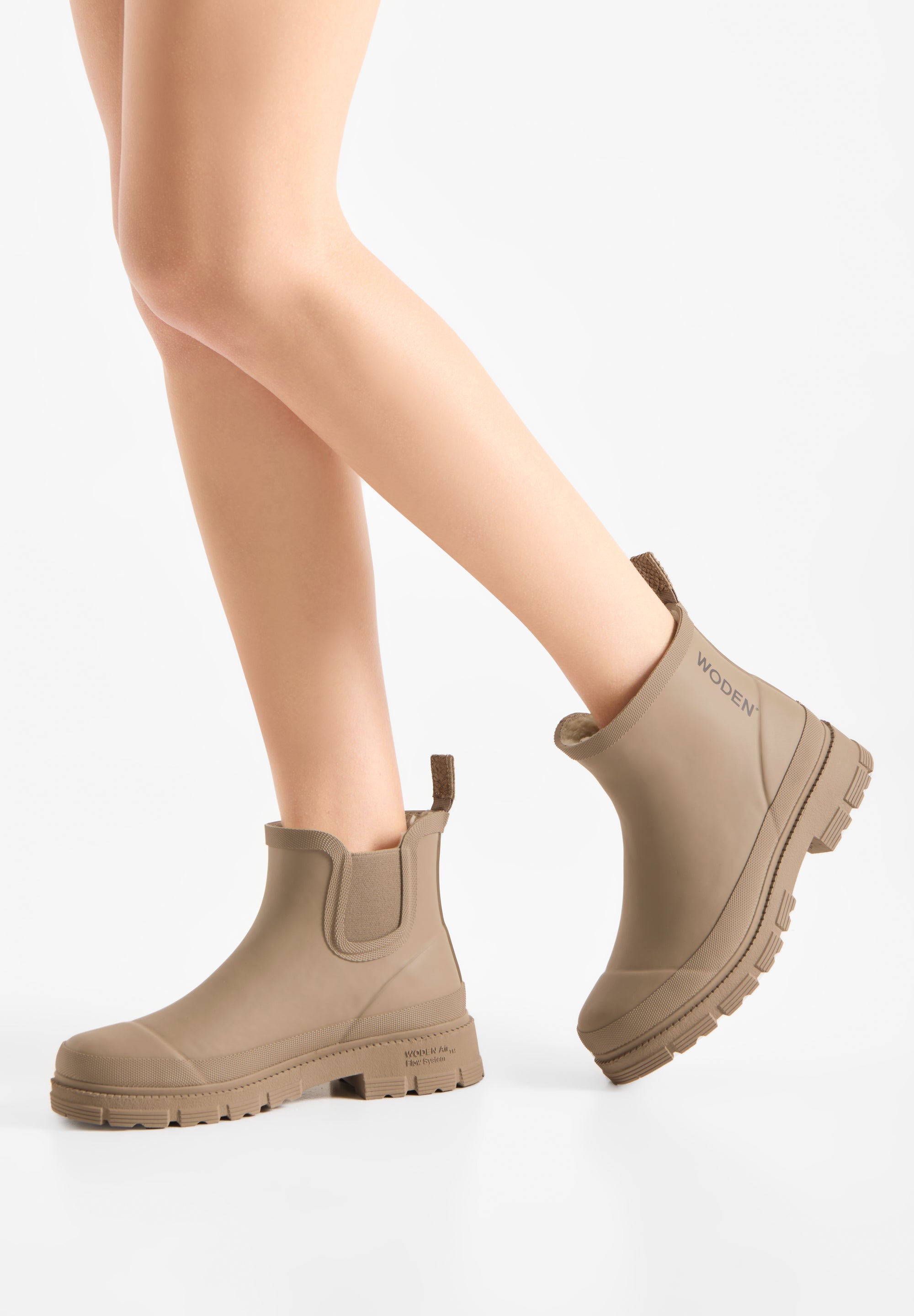 WODEN Alison Warm Waterproof Rubber Boots 776 Silver Mink