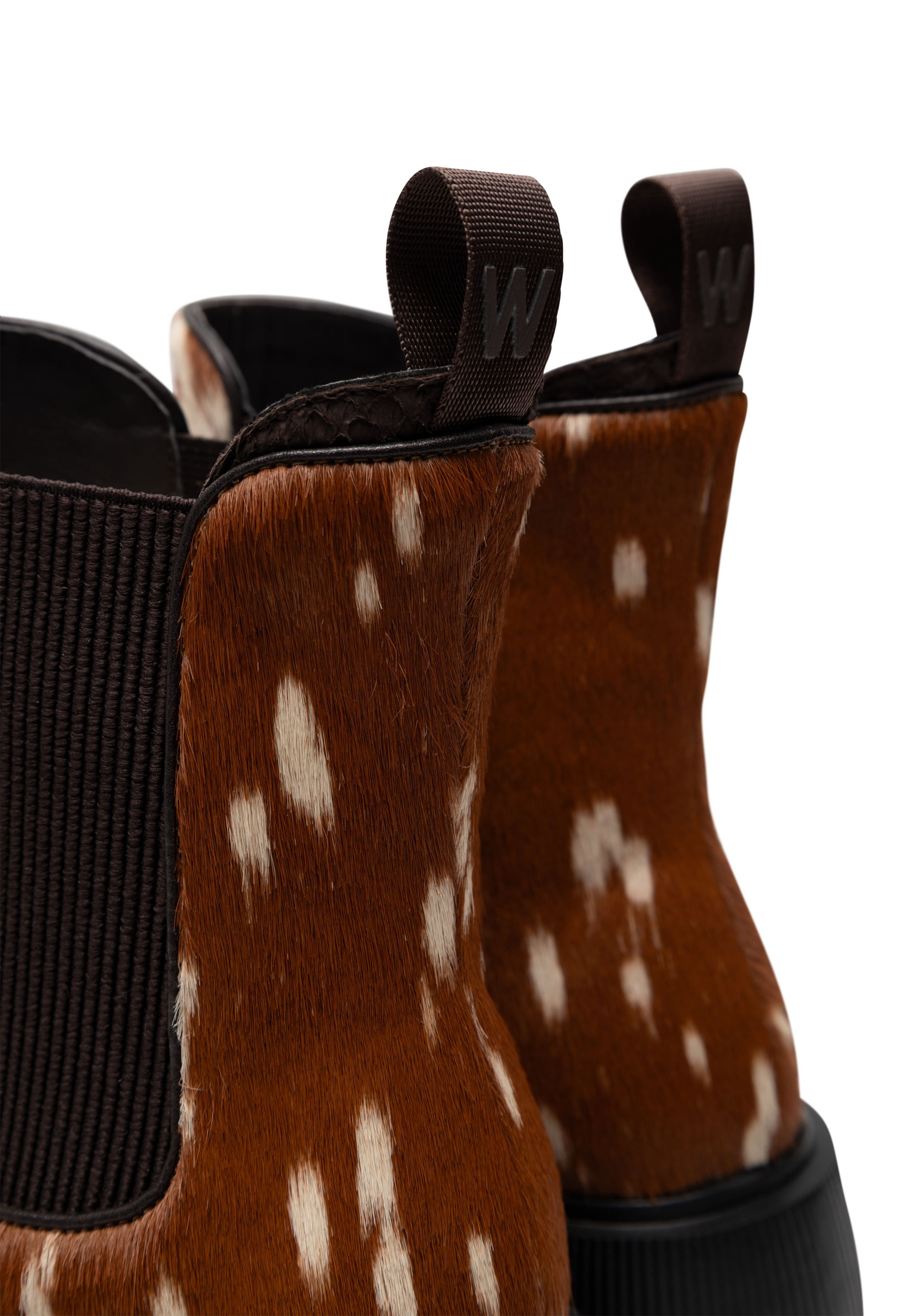 WODEN STB WOMENS Aya Animal Boots 528 Bambi Brown