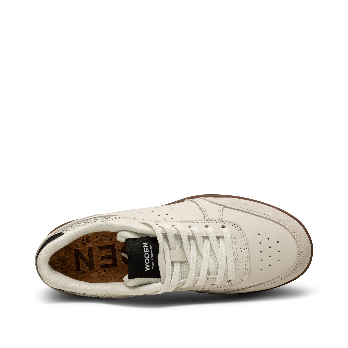 WODEN Bjork Mix Sneakers 846 Blanc De Blanc/Black