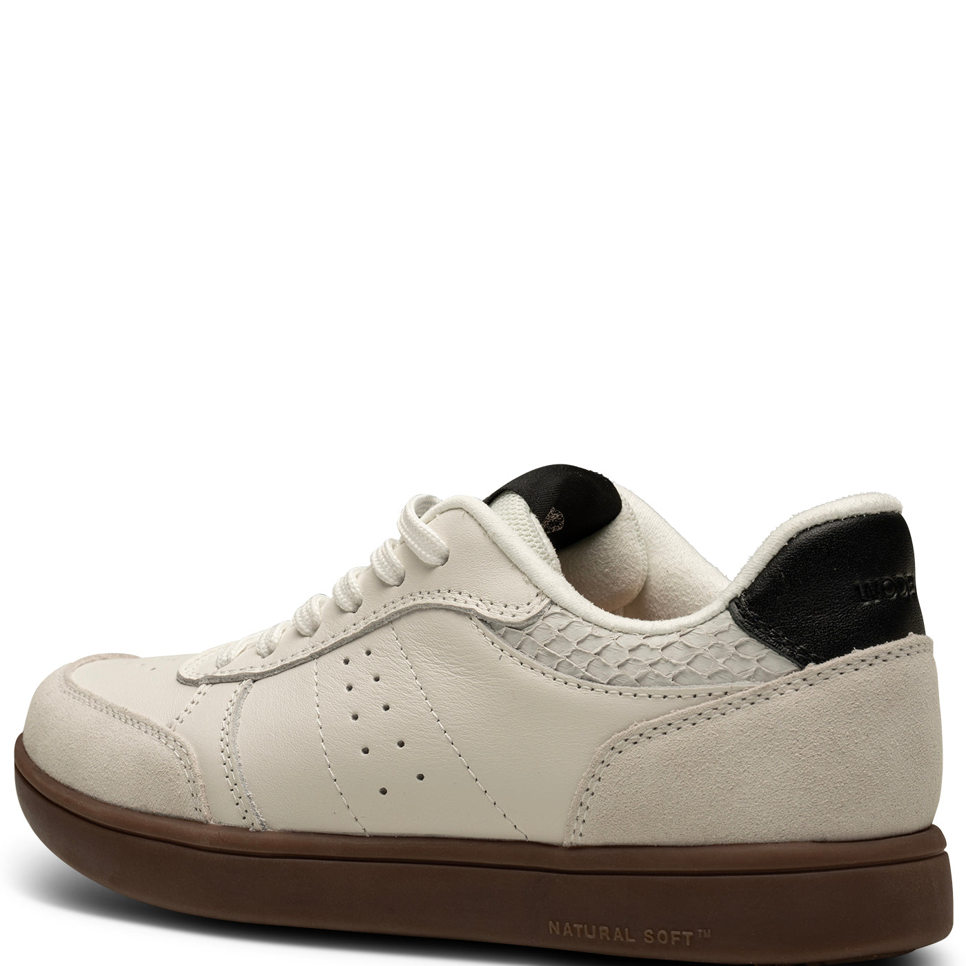WODEN Bjork Mix Sneakers 846 Blanc De Blanc/Black