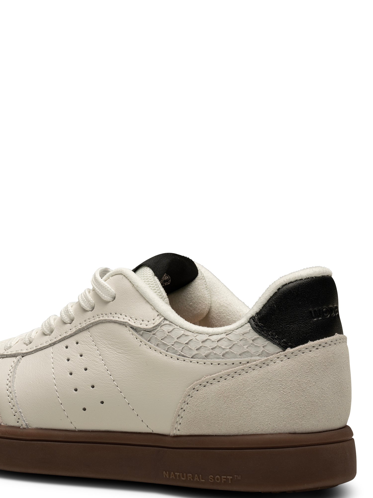 WODEN Bjork Mix Sneakers 846 Blanc De Blanc/Black