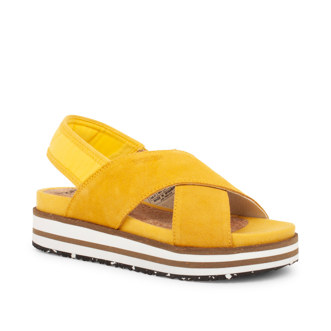WODEN Caroline Suede Sandals 607 Super Lemon