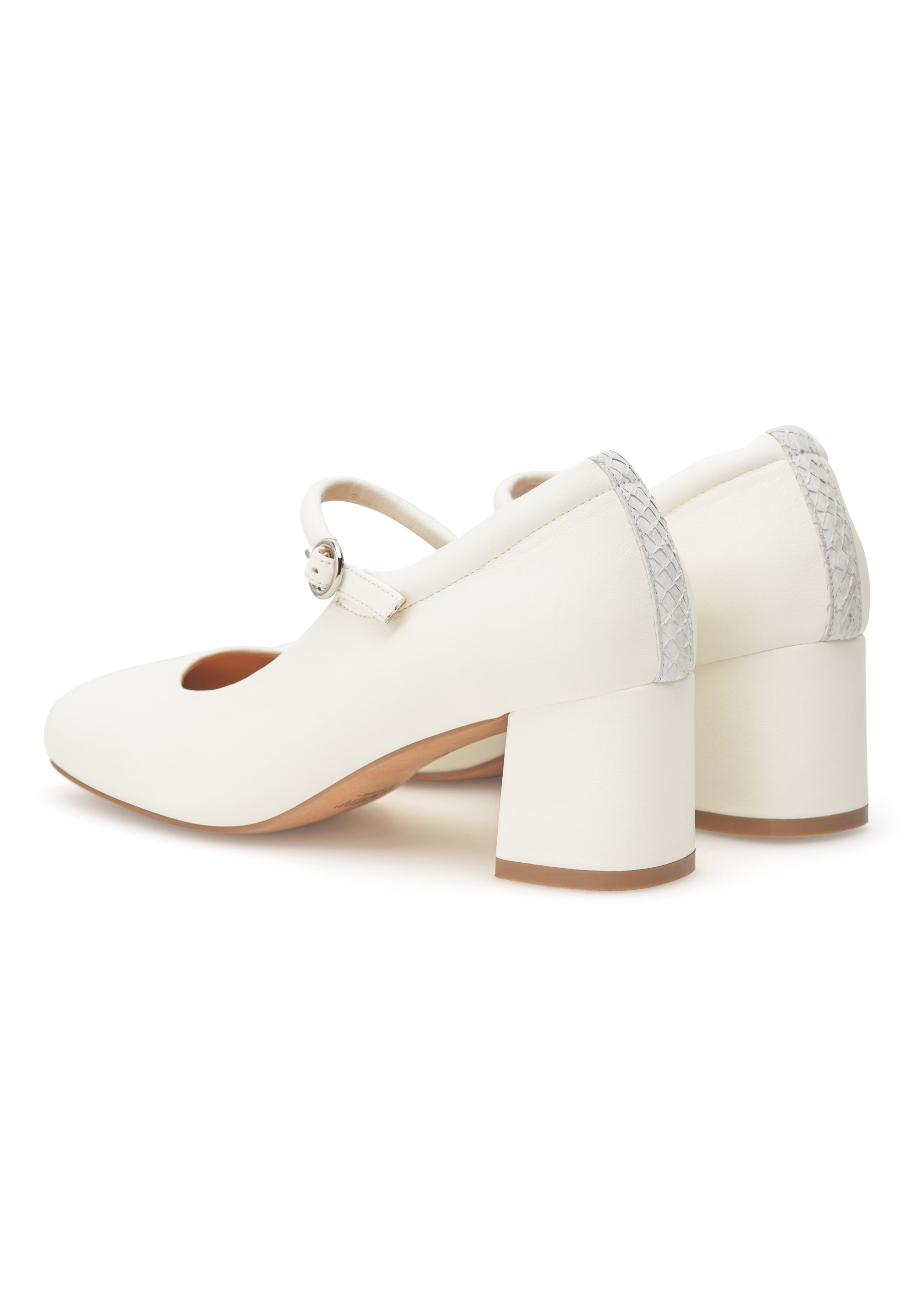 WODEN STB WOMENS Cathy Mary Jane Heels 730 Whisper White