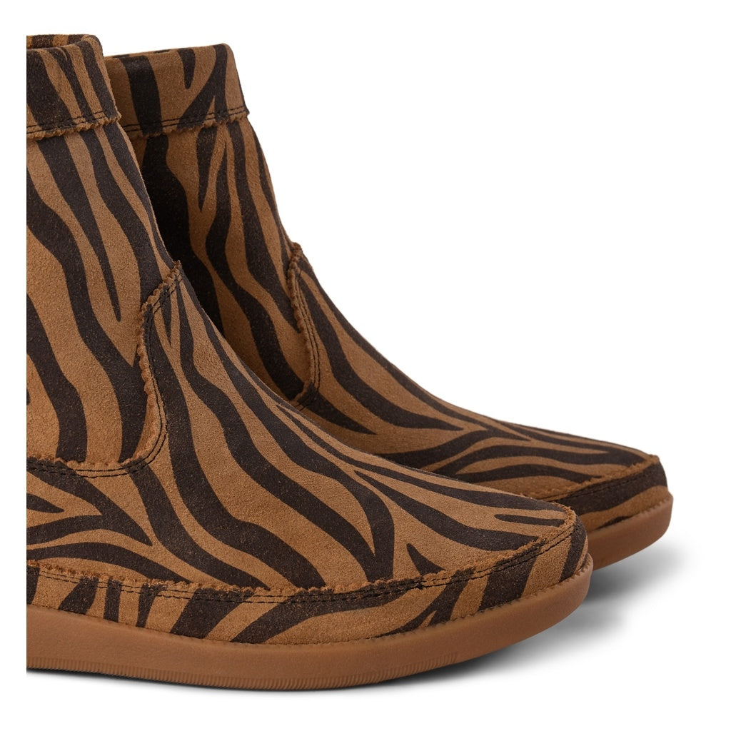 SHOE THE BEAR WOMENS Emmy Zebra Sneakers Wedge 130 BROWN