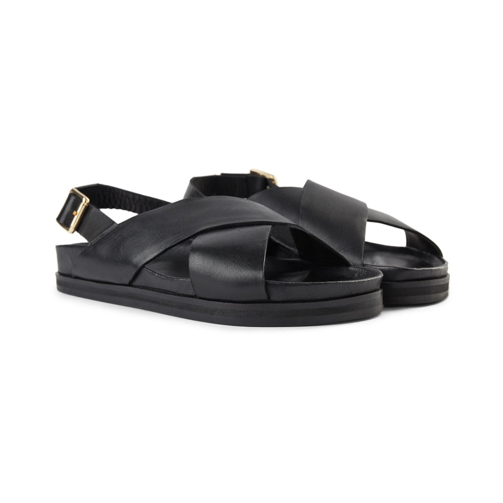 SHOE THE BEAR MENS Famara Cross Sandal Flat Sandals 110 BLACK