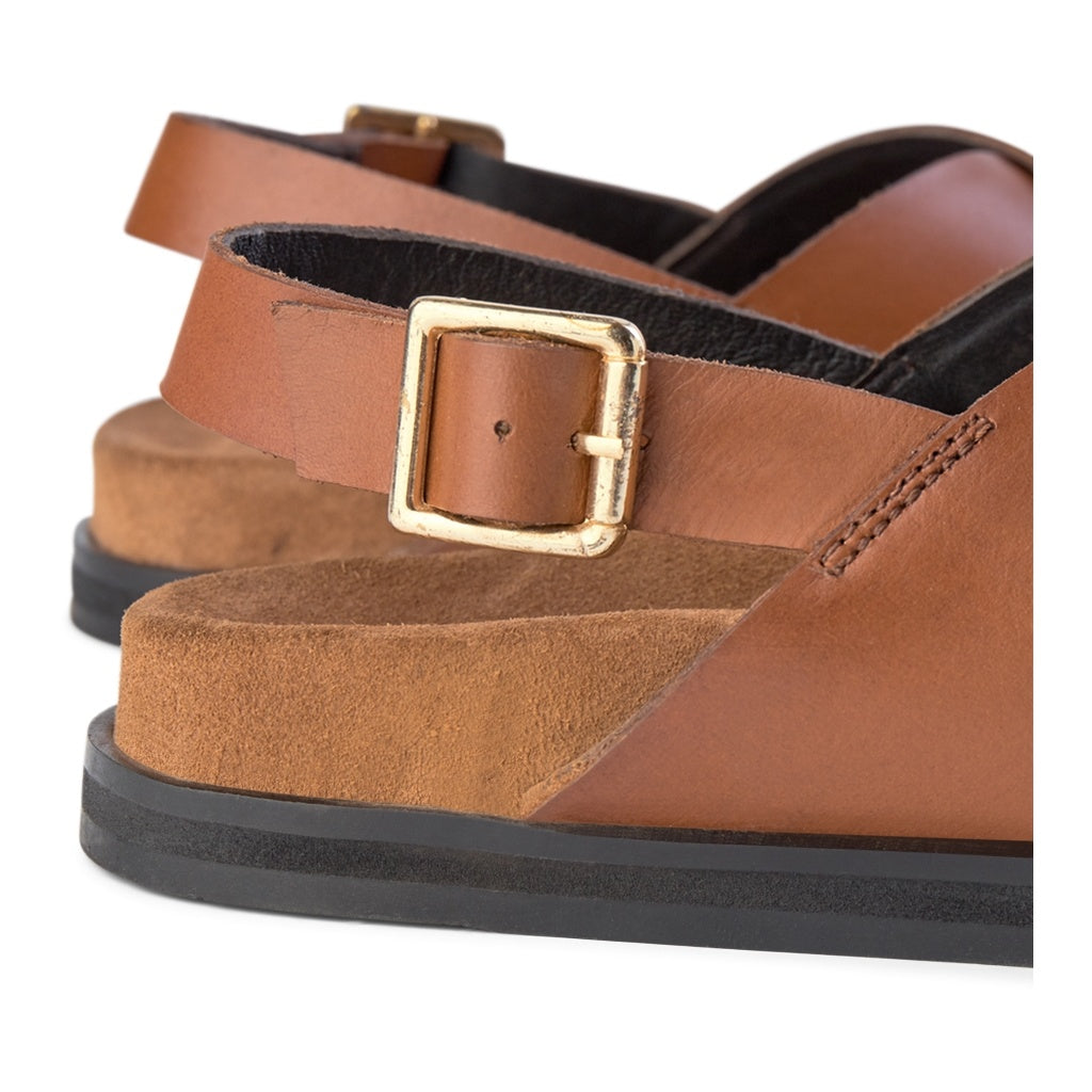 SHOE THE BEAR MENS Famara Cross Sandal Flat Sandals 132 COGNAC