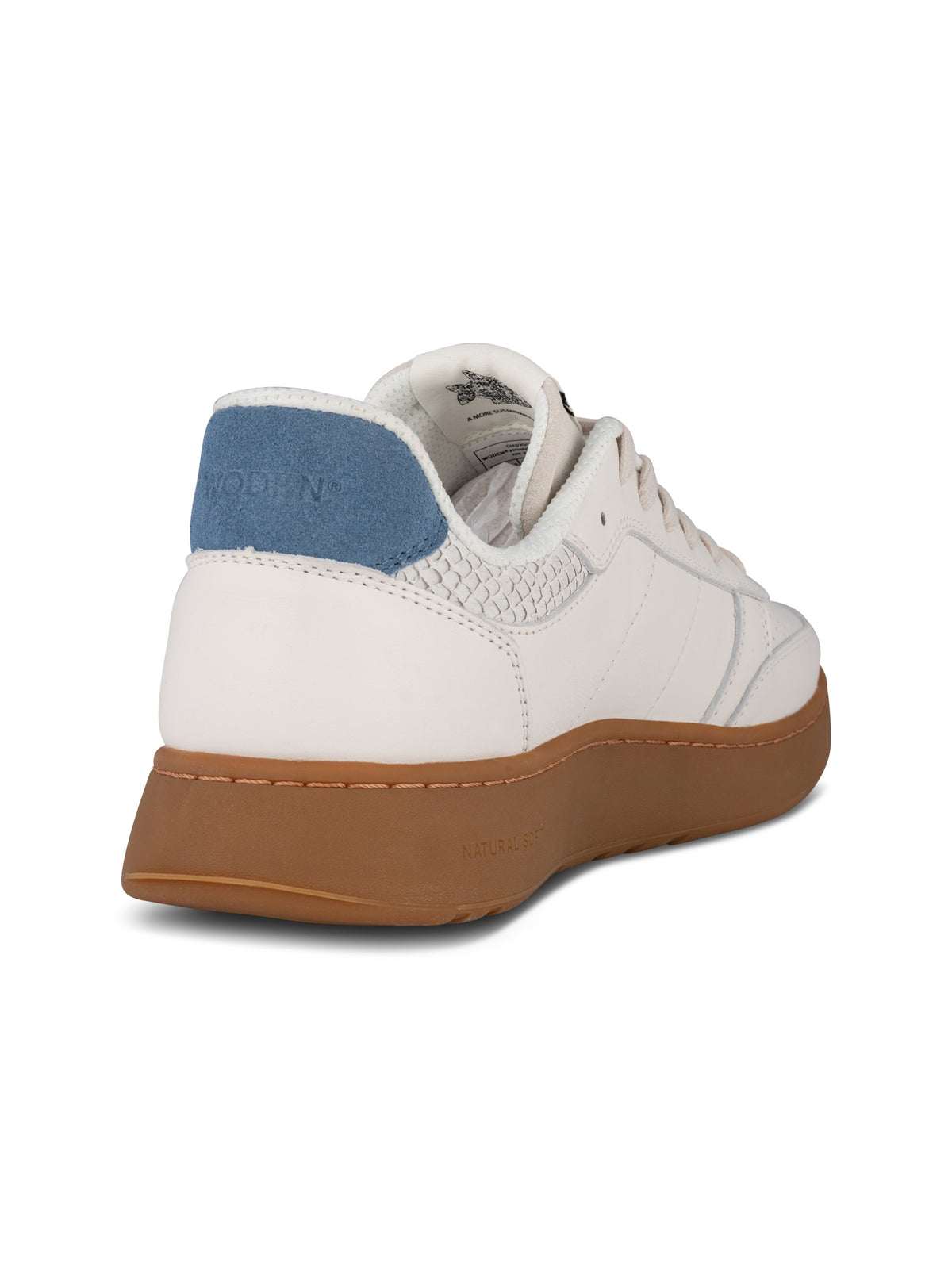 WODEN MENS Frode Leather Sneakers 187 Old Denim