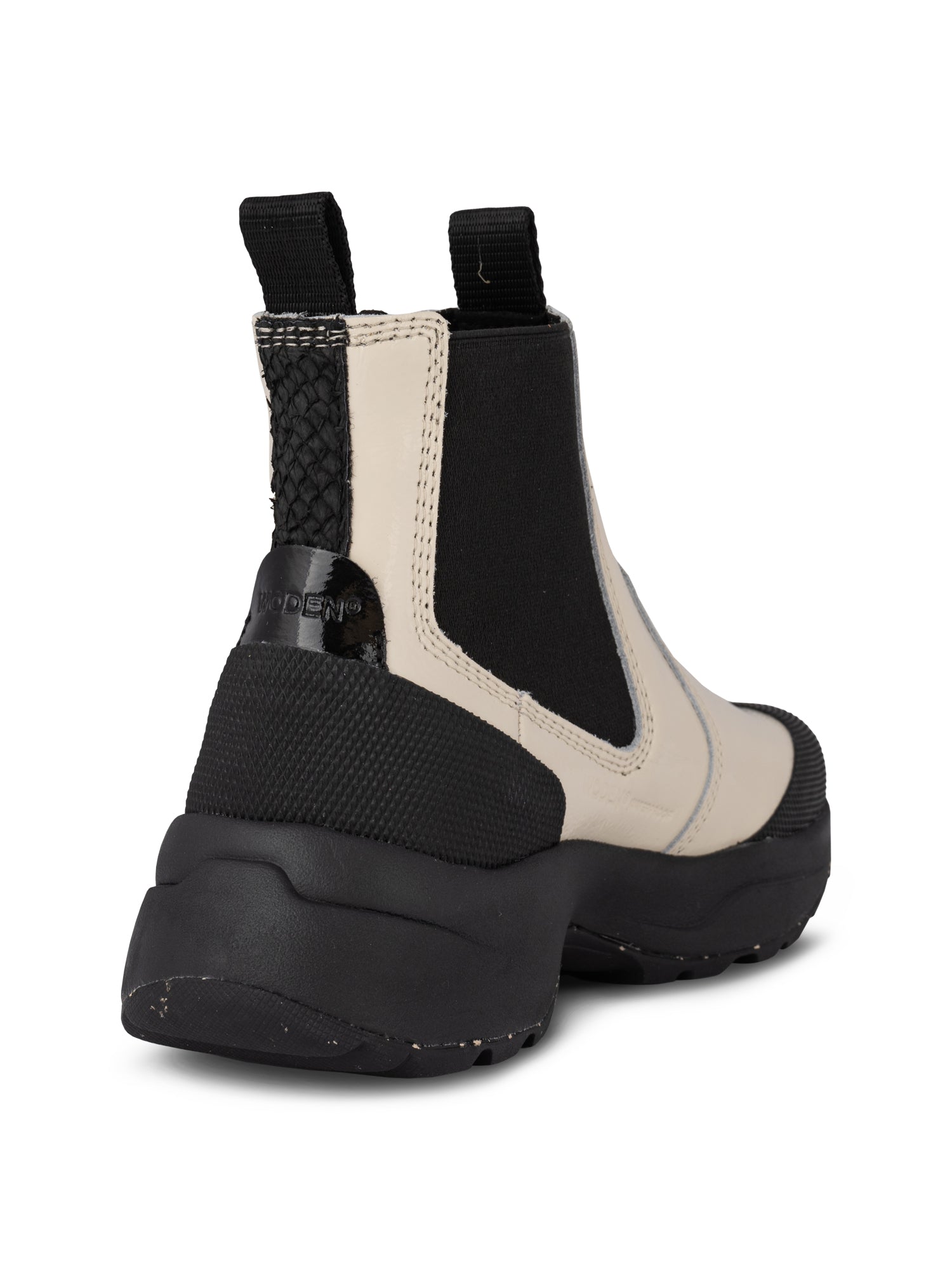 WODEN Hega Patent Waterproof Boots 813 Ivory