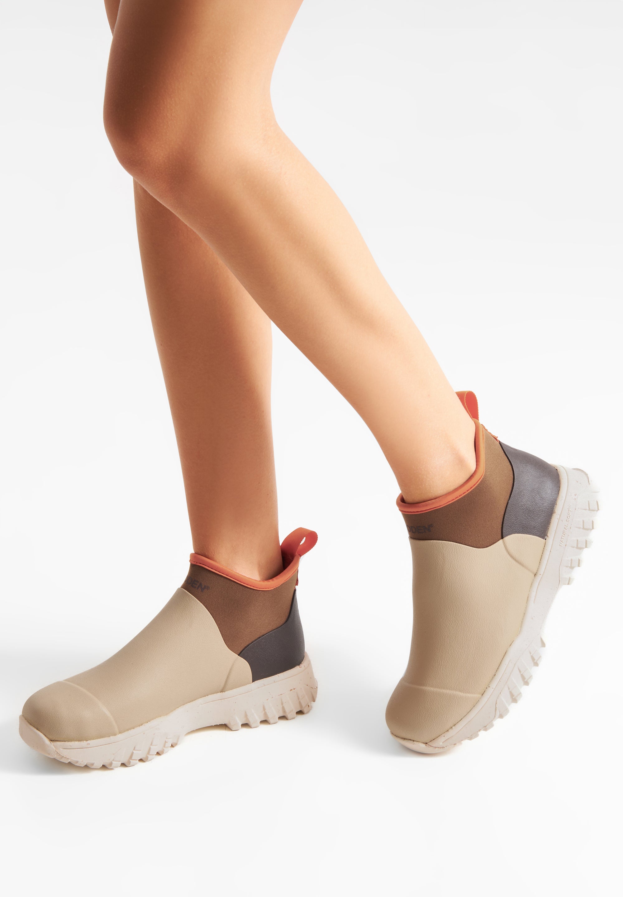 WODEN Irene Waterproof Rubber Boots 259 Coffee Cream Multi