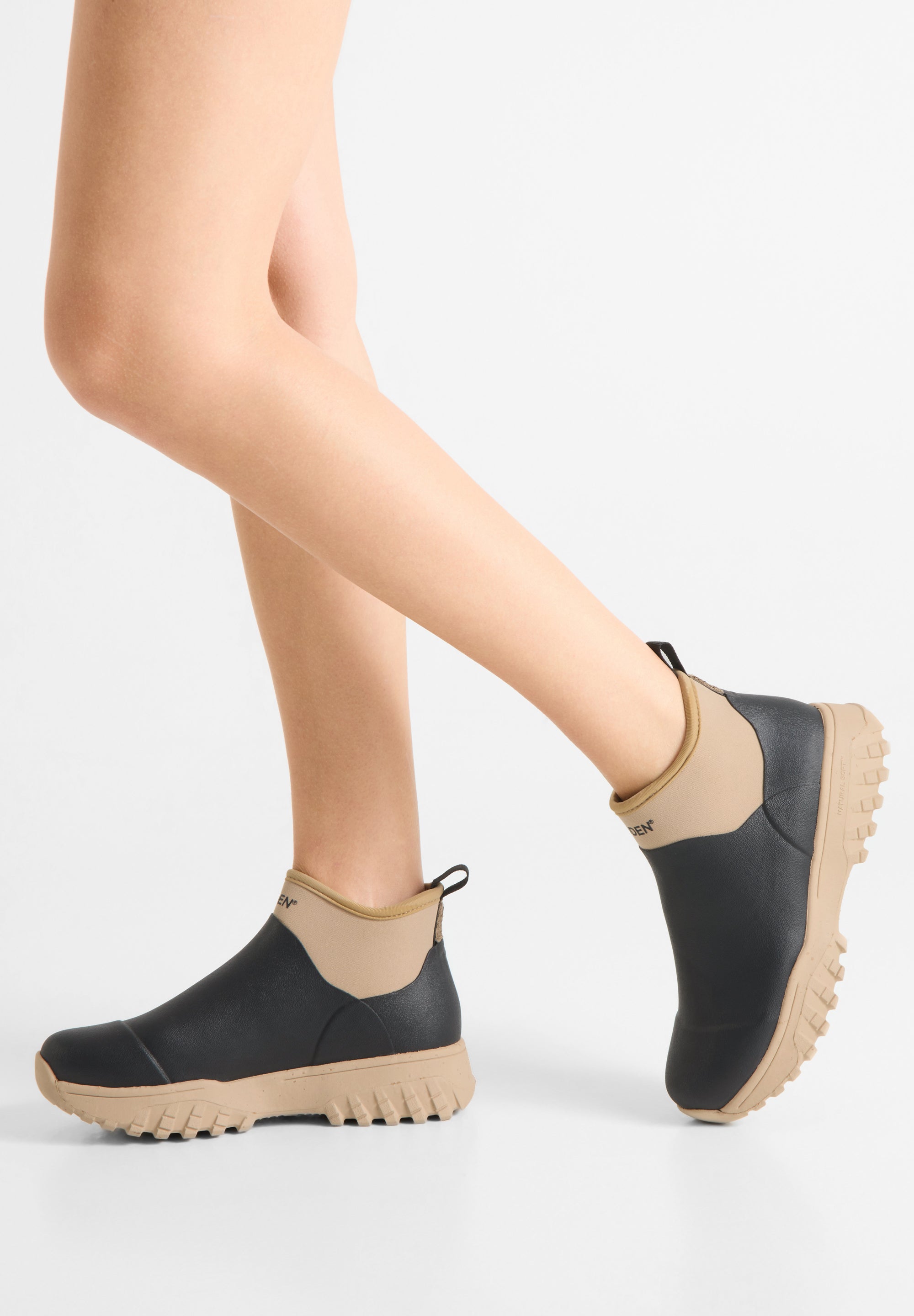 WODEN Irene Waterproof Rubber Boots 864 Black/Coffee Cream