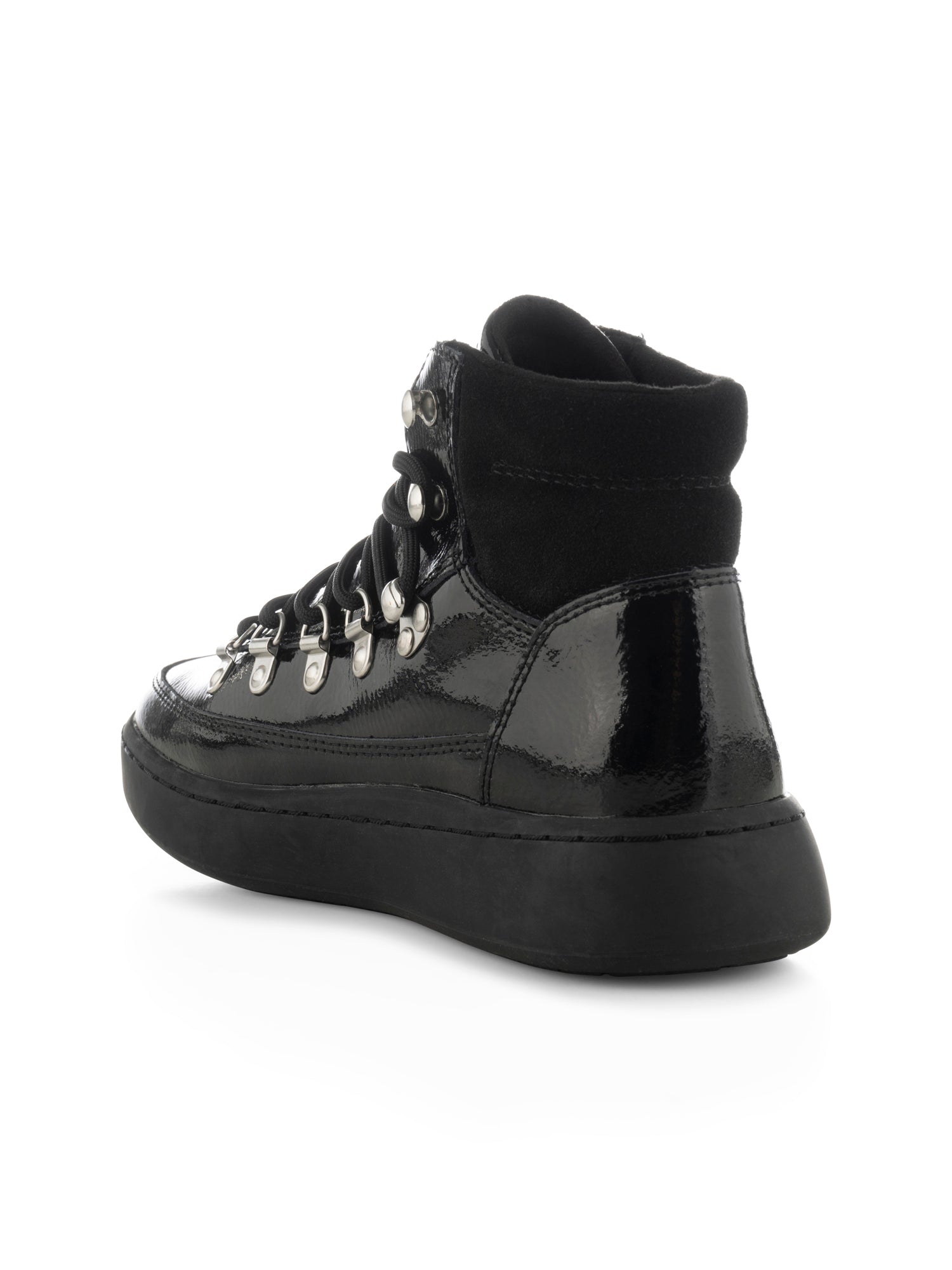 WODEN Iris Full Patent Boots 020 Black
