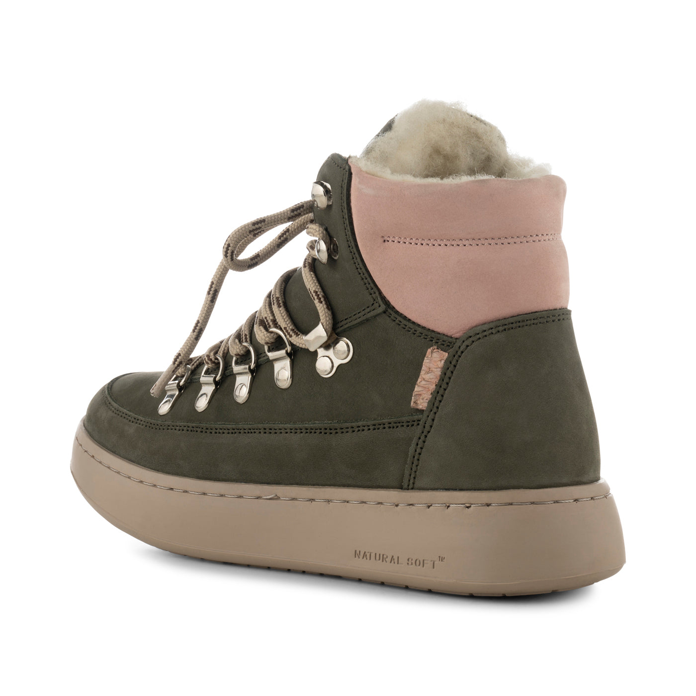 WODEN Iris Nubuck Boots 790 Green/Rose