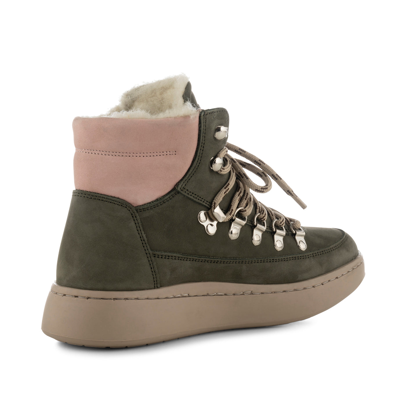 WODEN Iris Nubuck Boots 790 Green/Rose