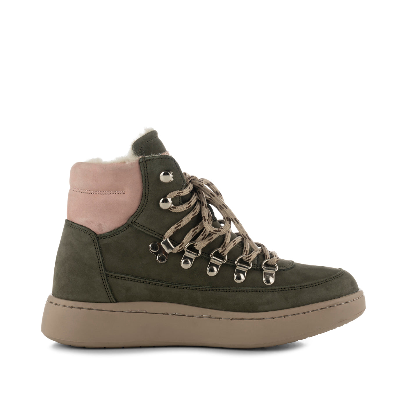 WODEN Iris Nubuck Boots 790 Green/Rose