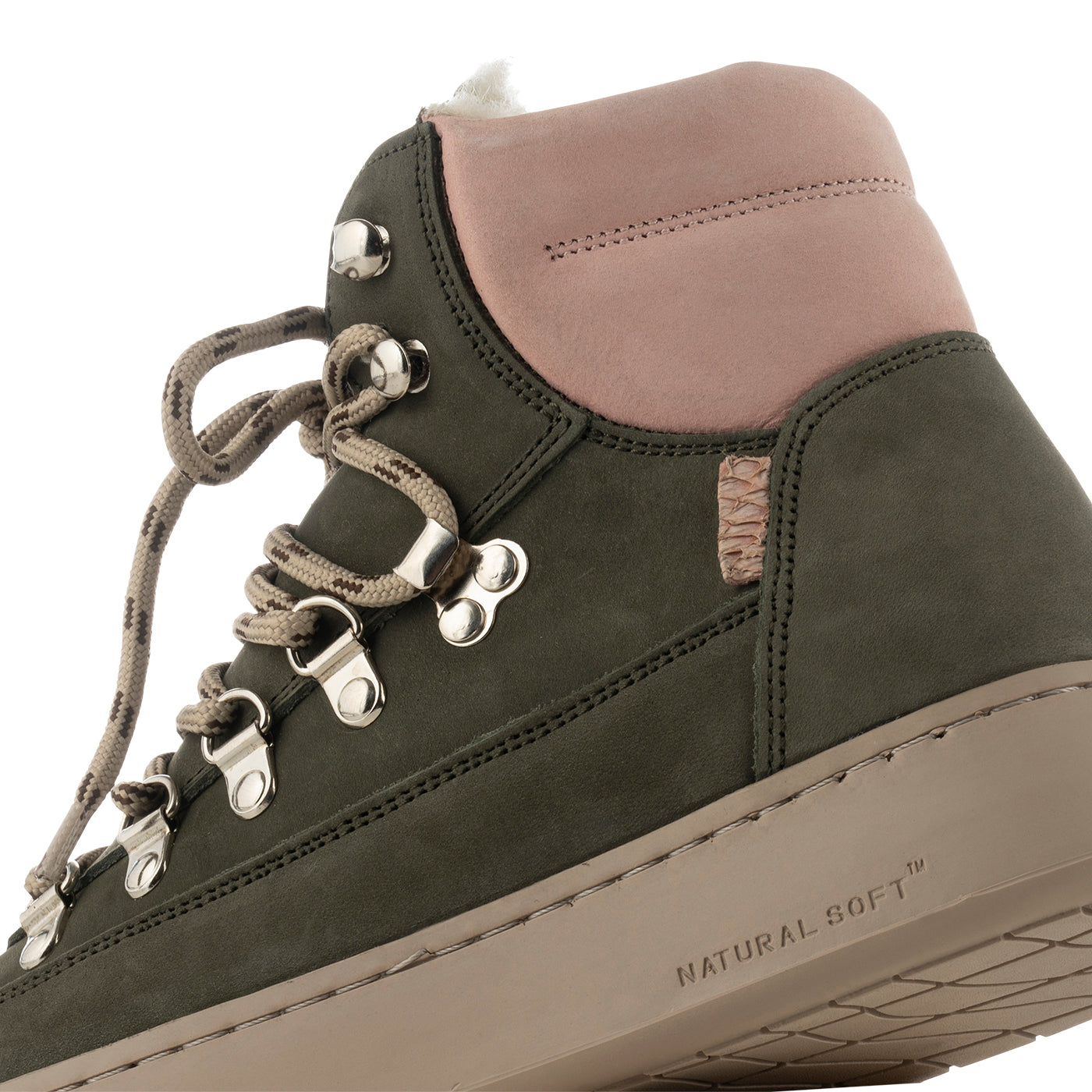 WODEN Iris Nubuck Boots 790 Green/Rose