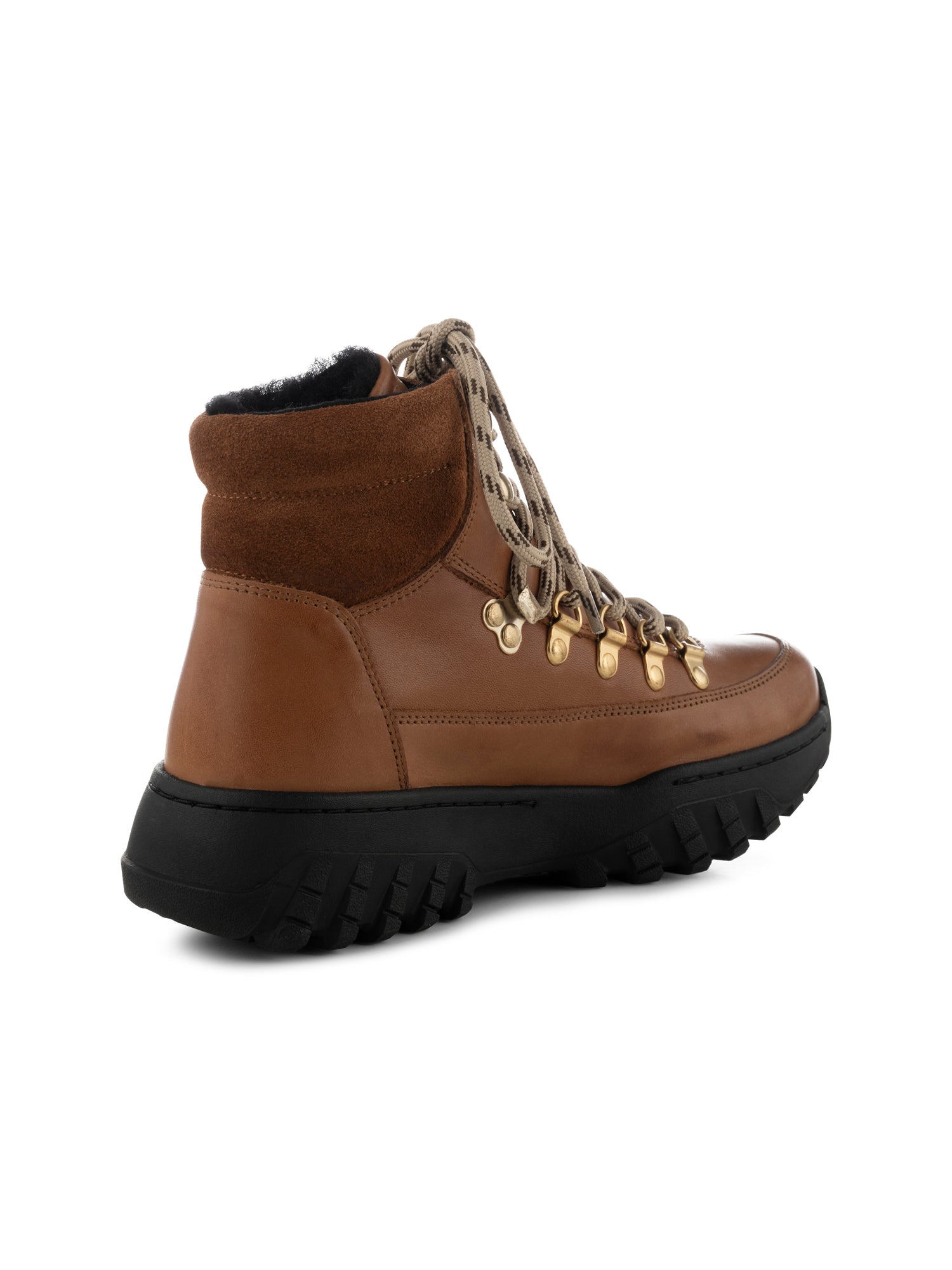 WODEN Iris Track Leather Boots 052 Tan