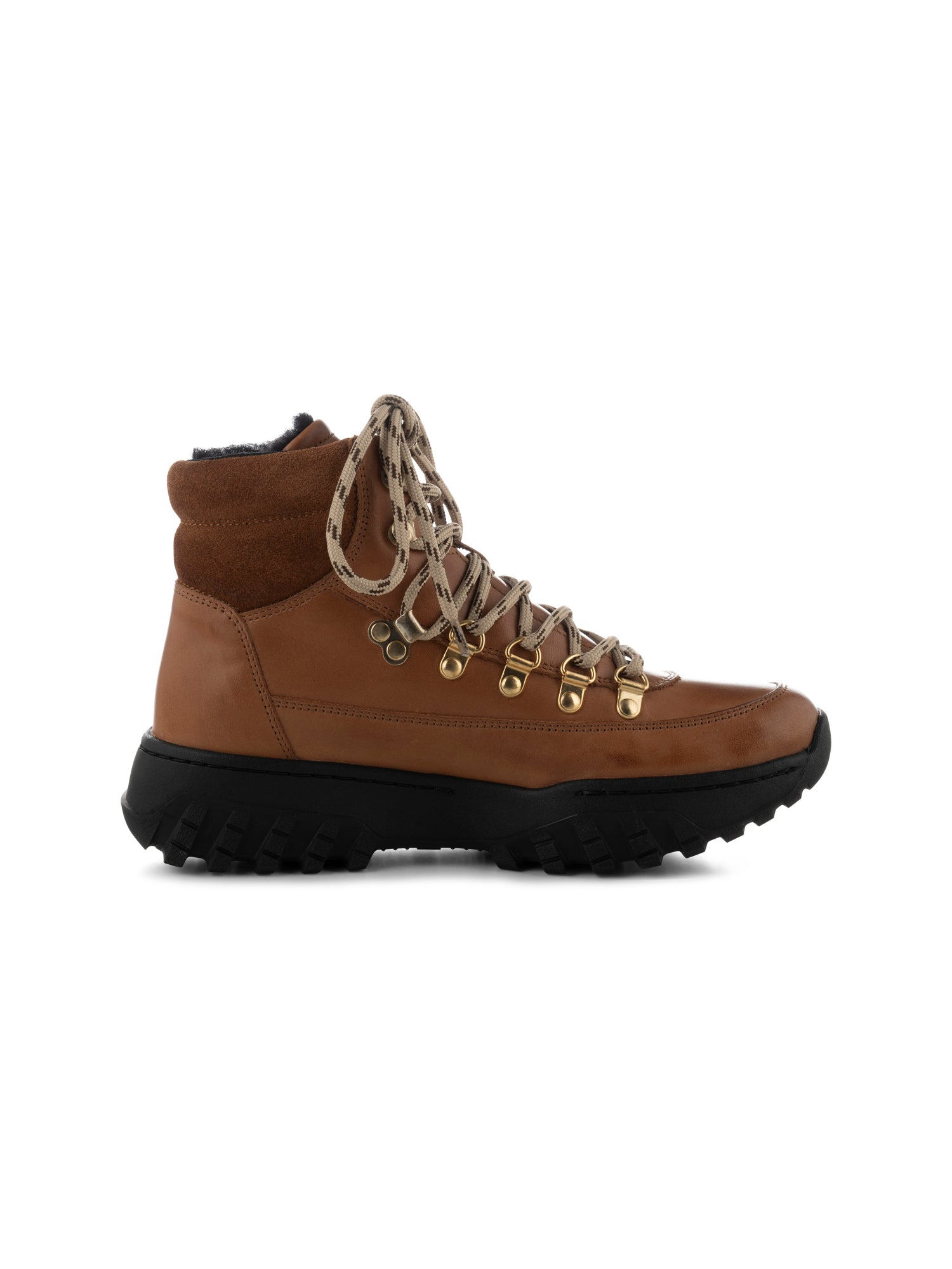WODEN Iris Track Leather Boots 052 Tan