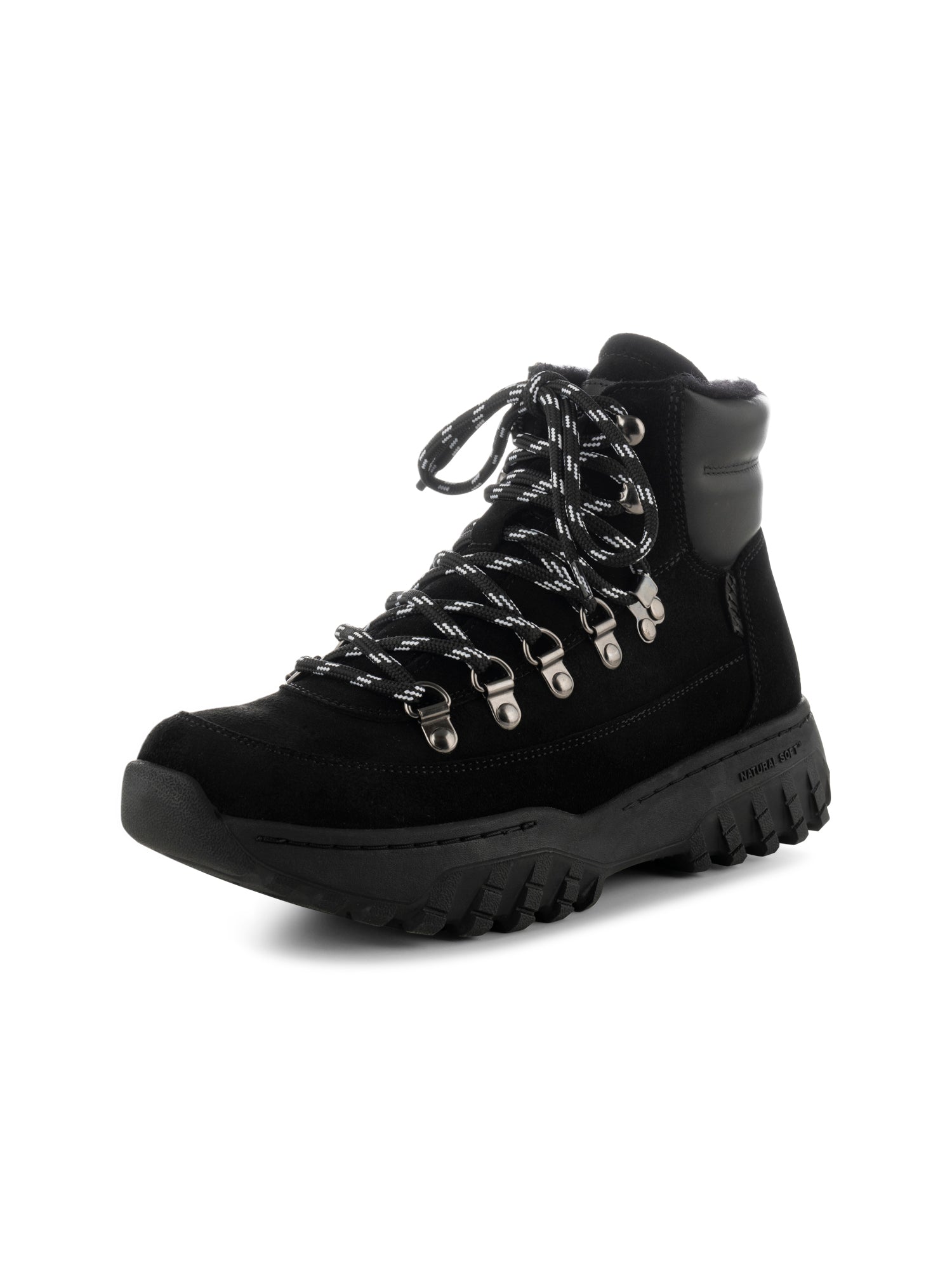 WODEN Iris Track Suede Boots 020 Black