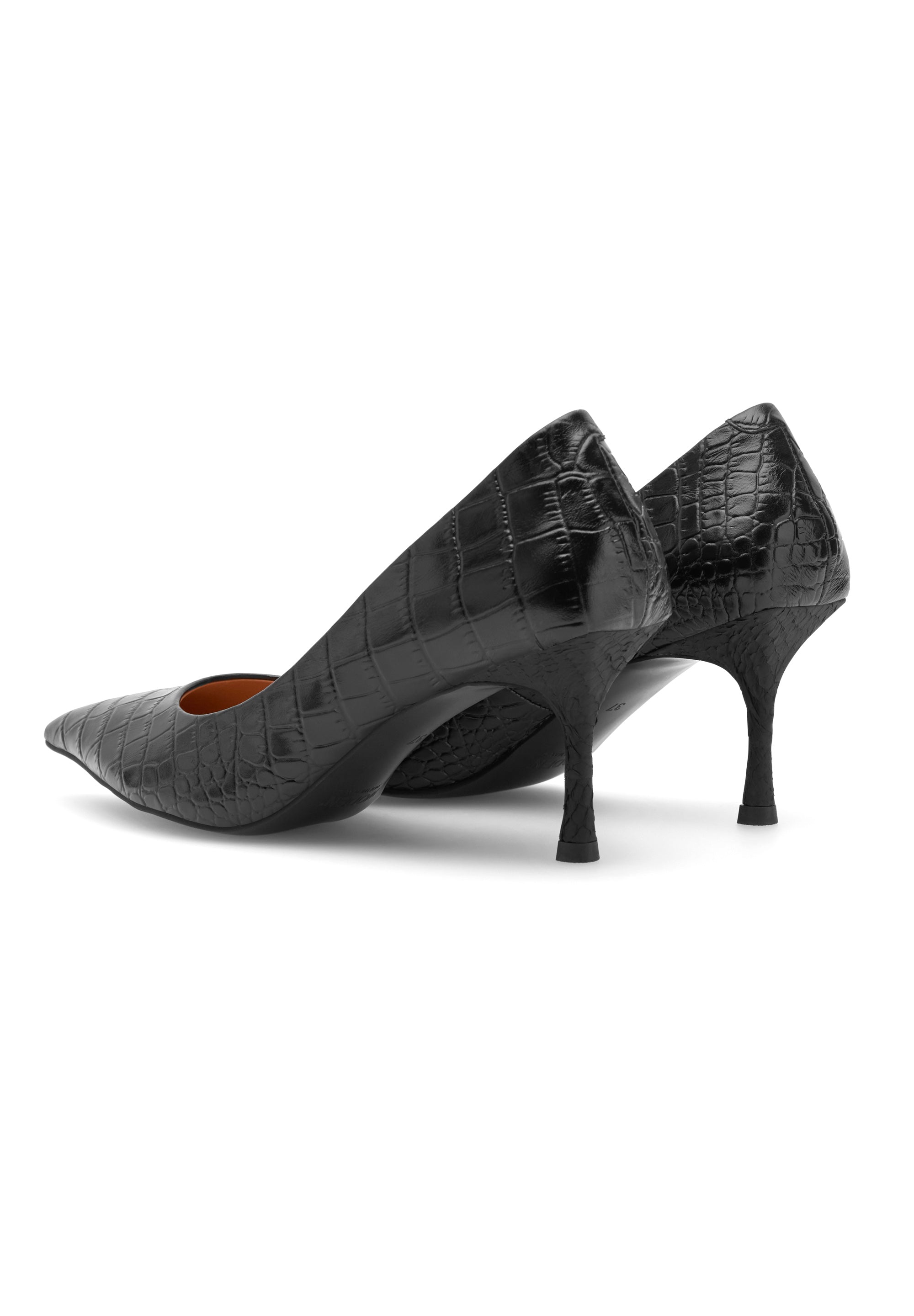 WODEN STB WOMENS Laura Croco Heels 020 Black