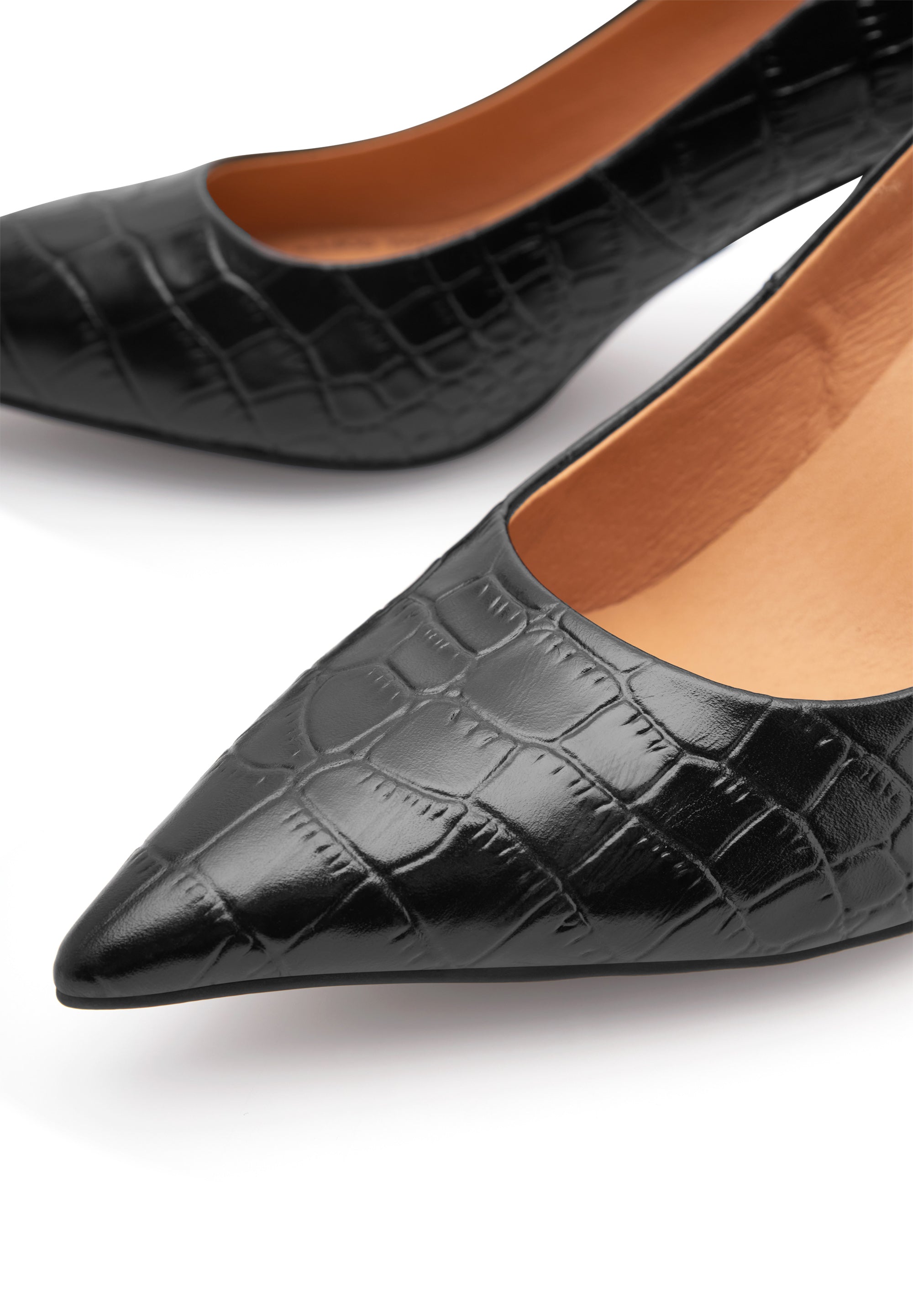 WODEN STB WOMENS Laura Croco Heels 020 Black