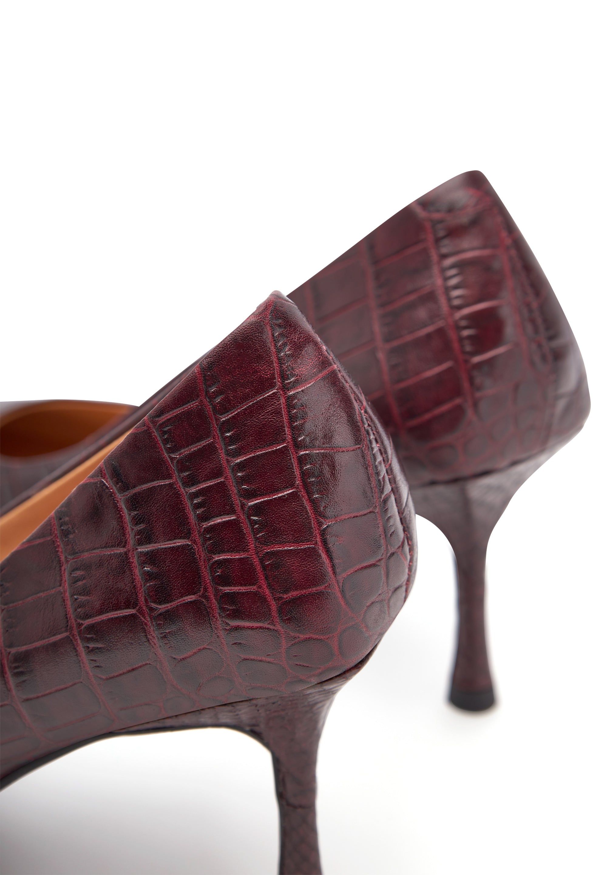 WODEN STB WOMENS Laura Croco Heels 248 Cherry