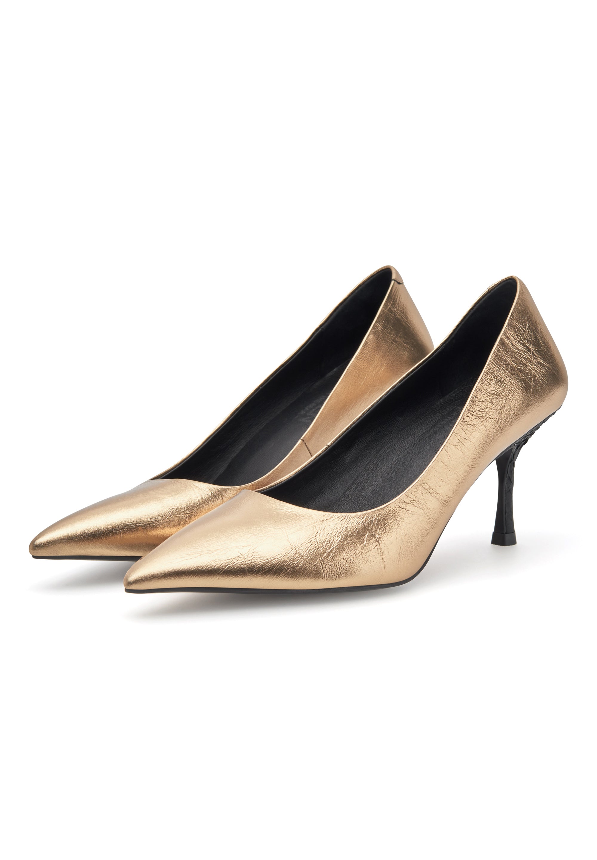 WODEN STB WOMENS Laura Metallic Heels 289 Dark Gold