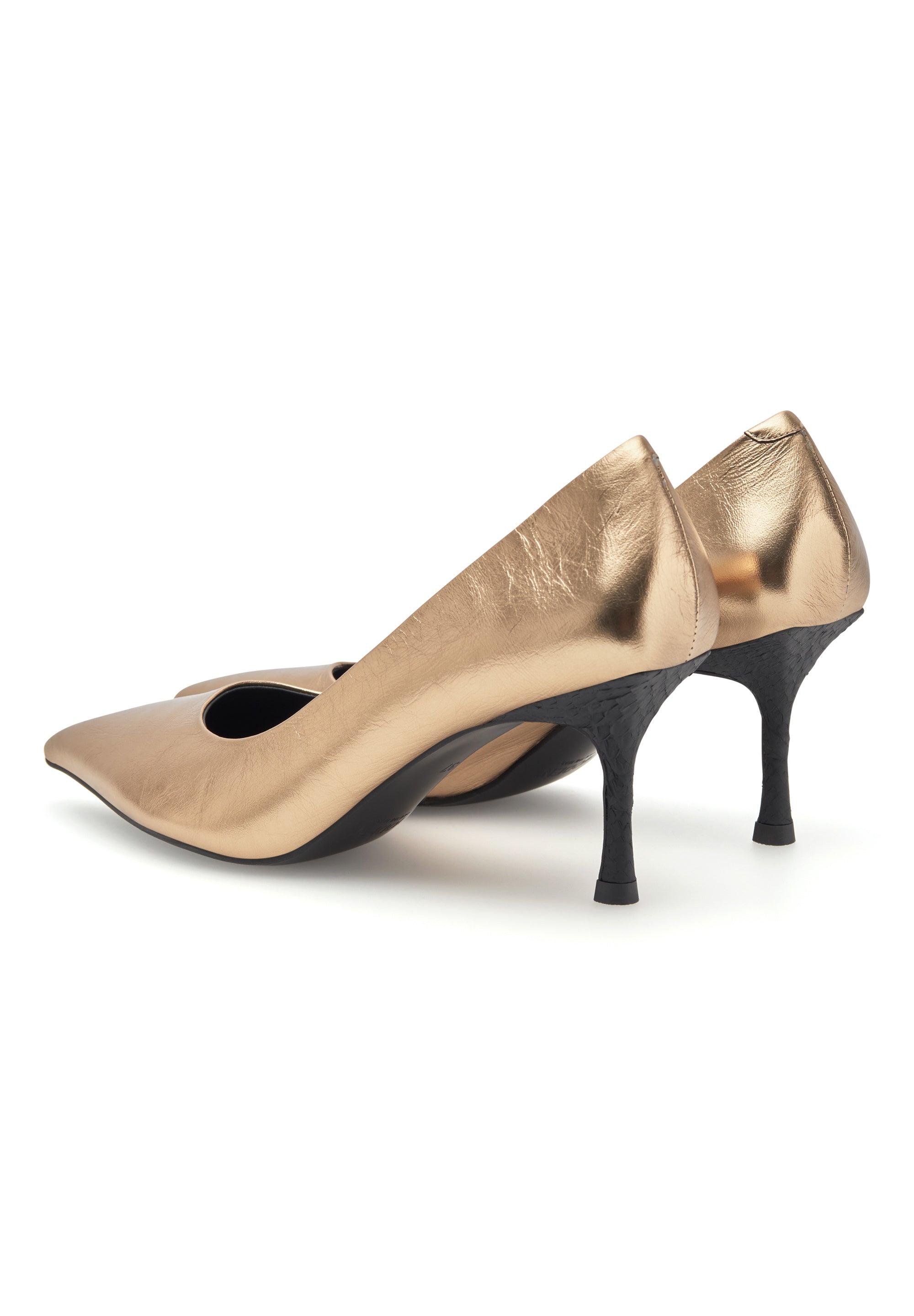 WODEN STB WOMENS Laura Metallic Heels 289 Dark Gold