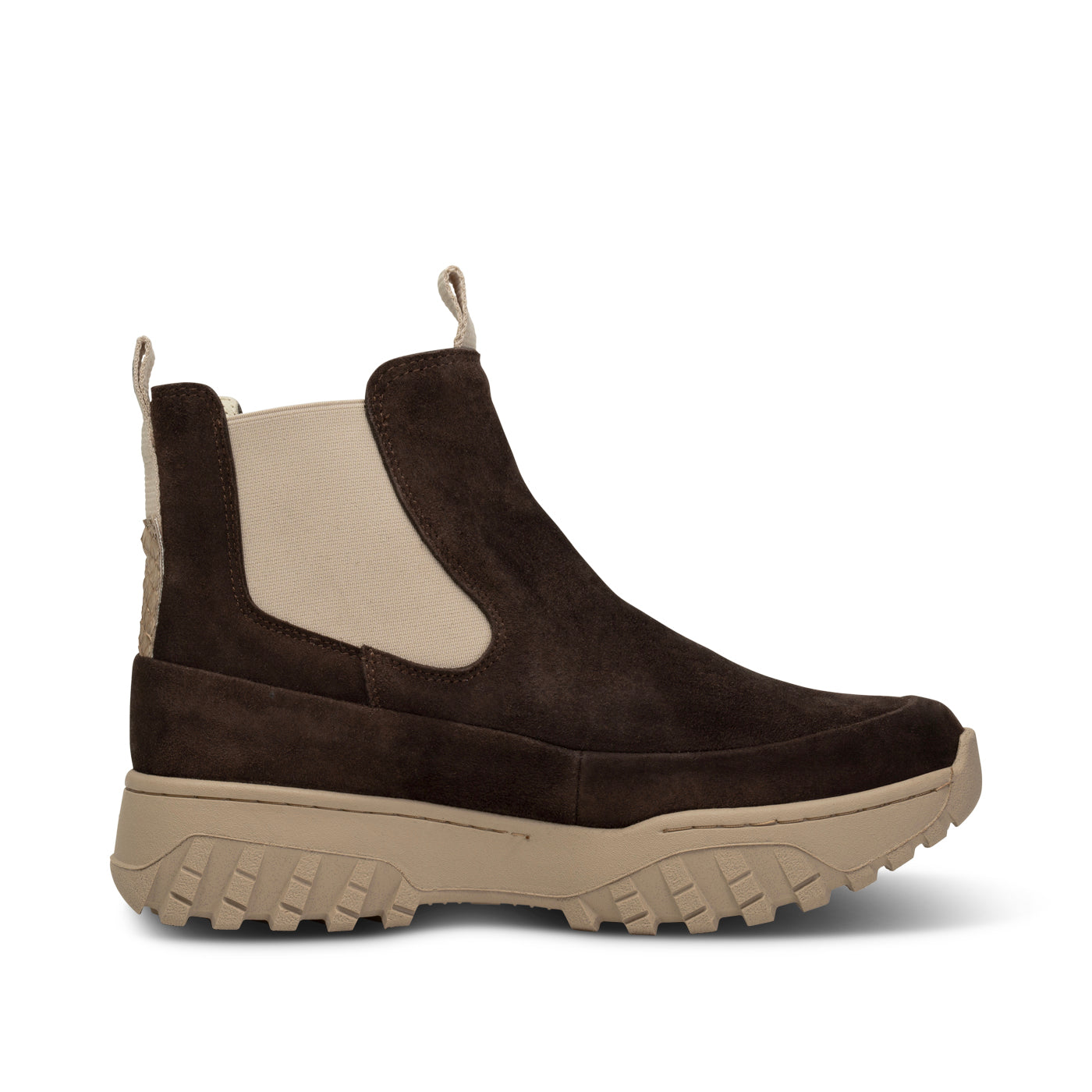 WODEN Le Chelsea Suede Boots 063 Chocolate