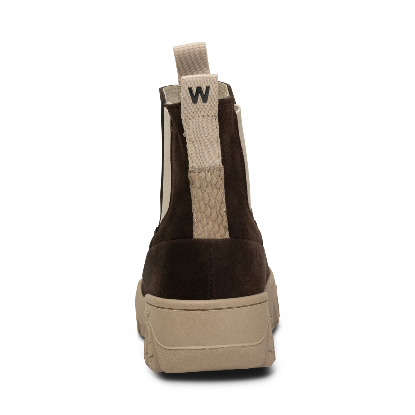 WODEN Le Chelsea Suede Boots 063 Chocolate