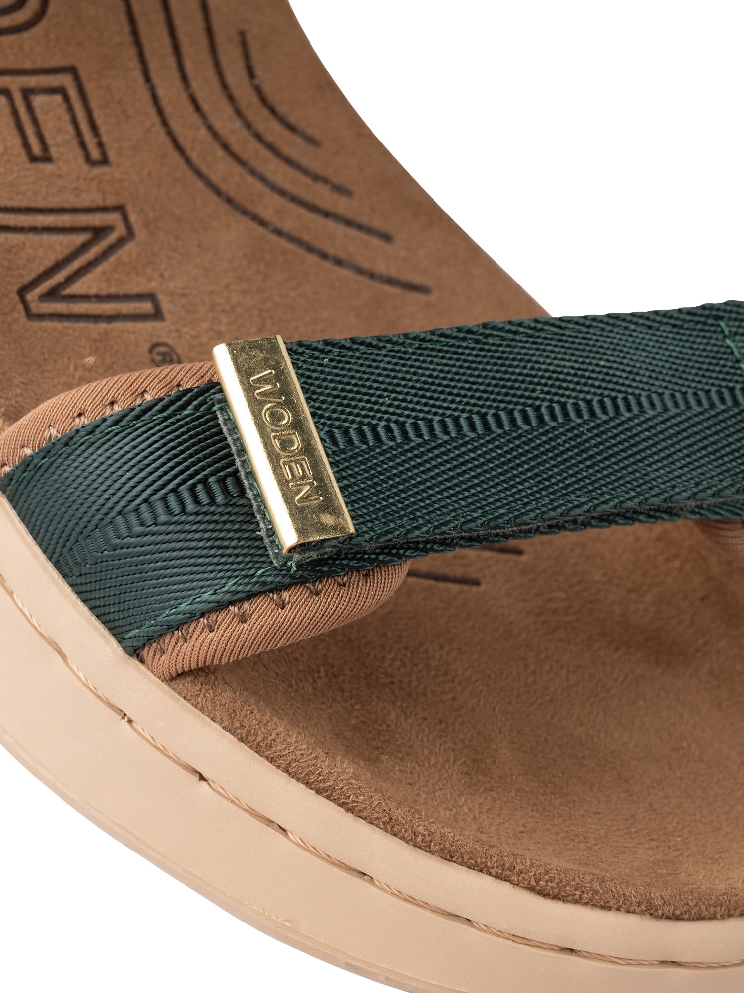 WODEN Line Sandals 524 Deep Forest/Chocolate