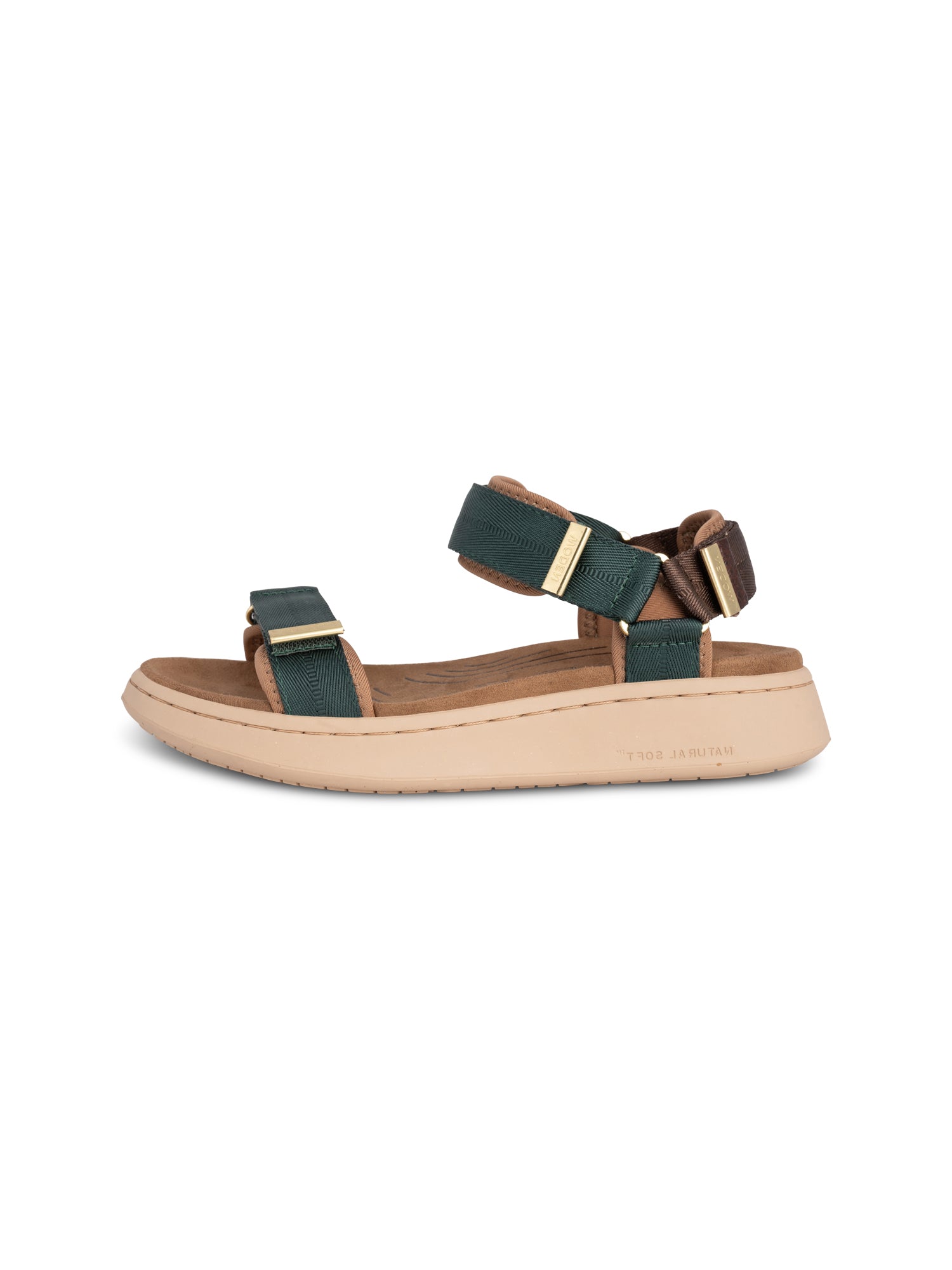 WODEN Line Sandals 524 Deep Forest/Chocolate
