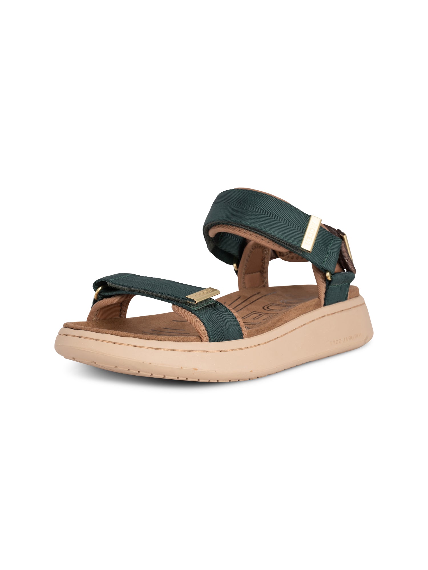 WODEN Line Sandals 524 Deep Forest/Chocolate