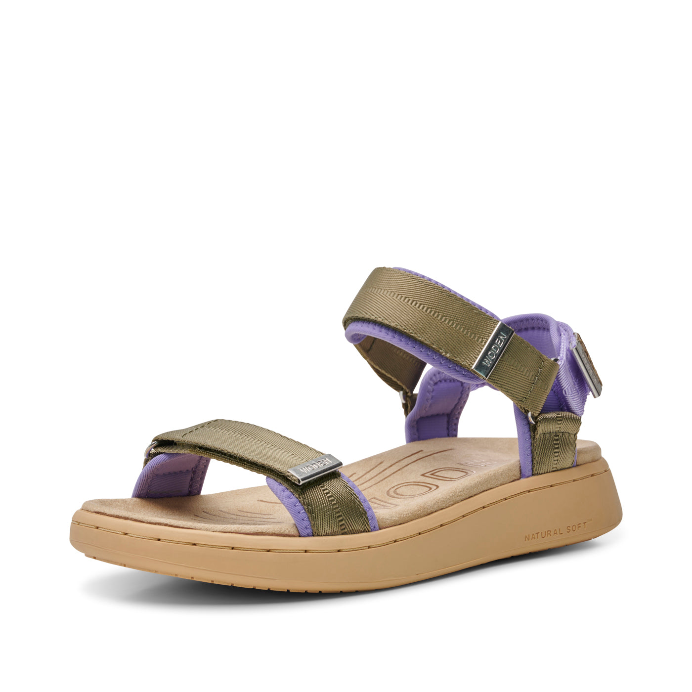 WODEN Line Sandals 904 Orchid/Dark Olive