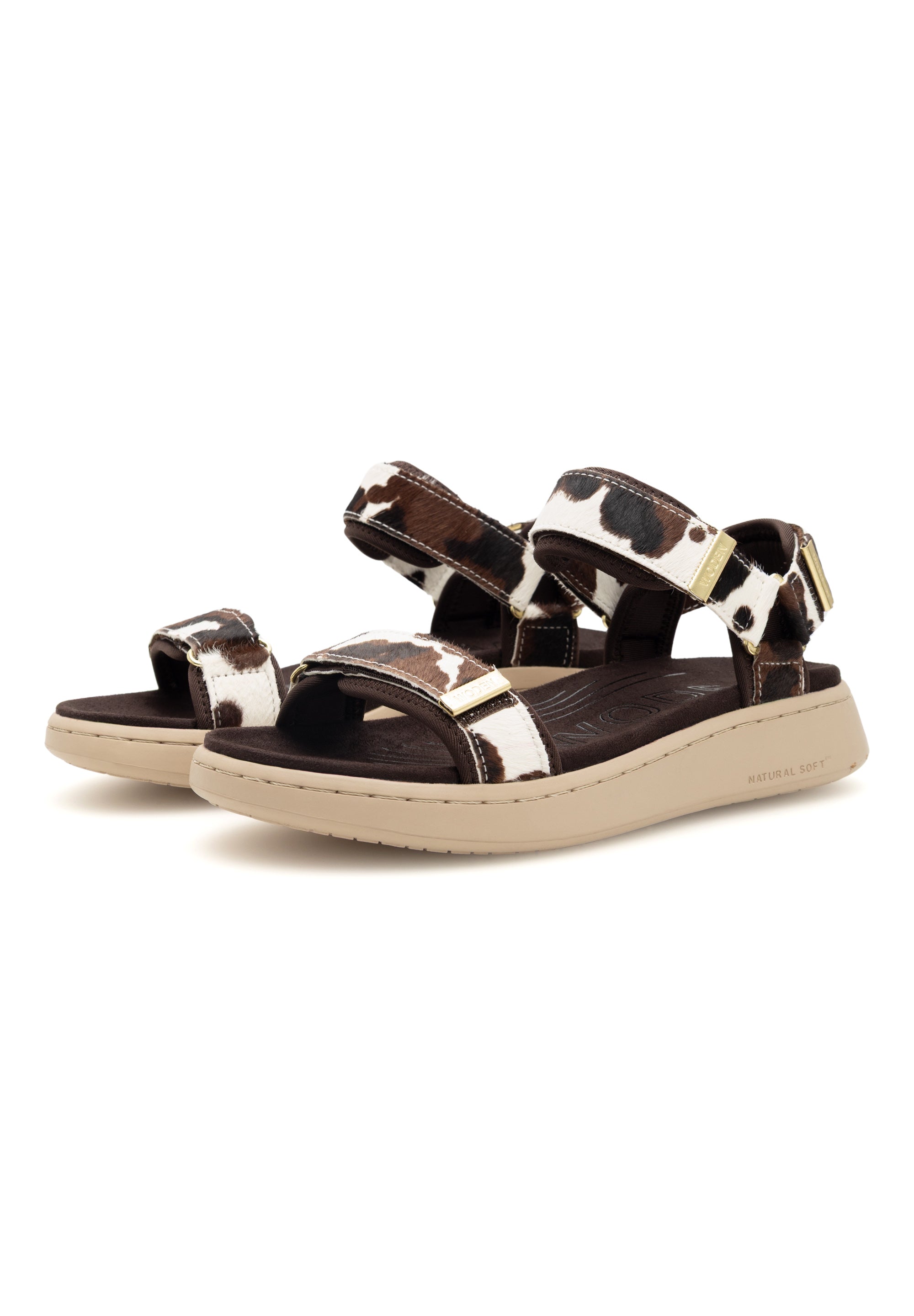 WODEN Line Animal Sandals 357 Cow