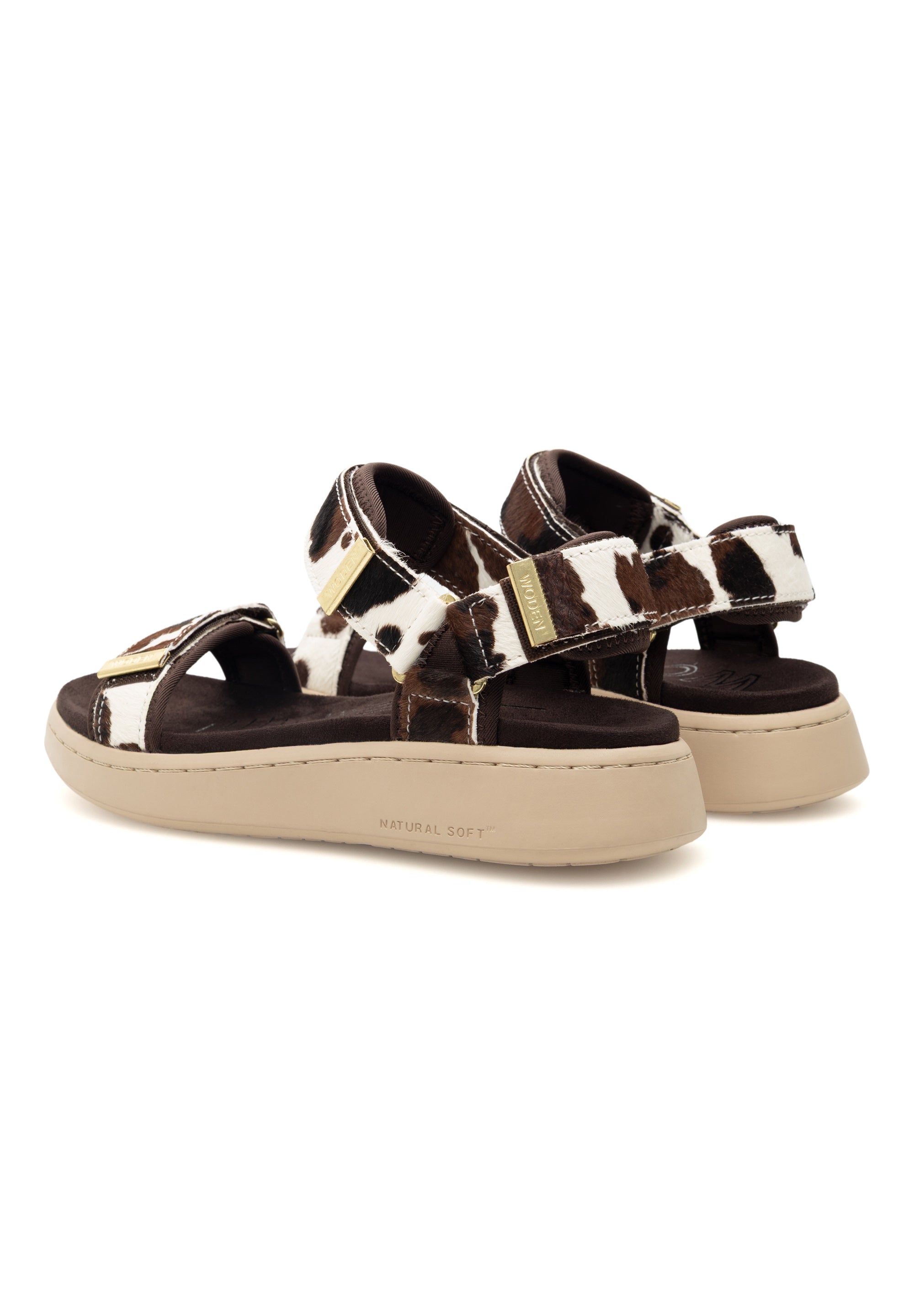 WODEN Line Animal Sandals 357 Cow
