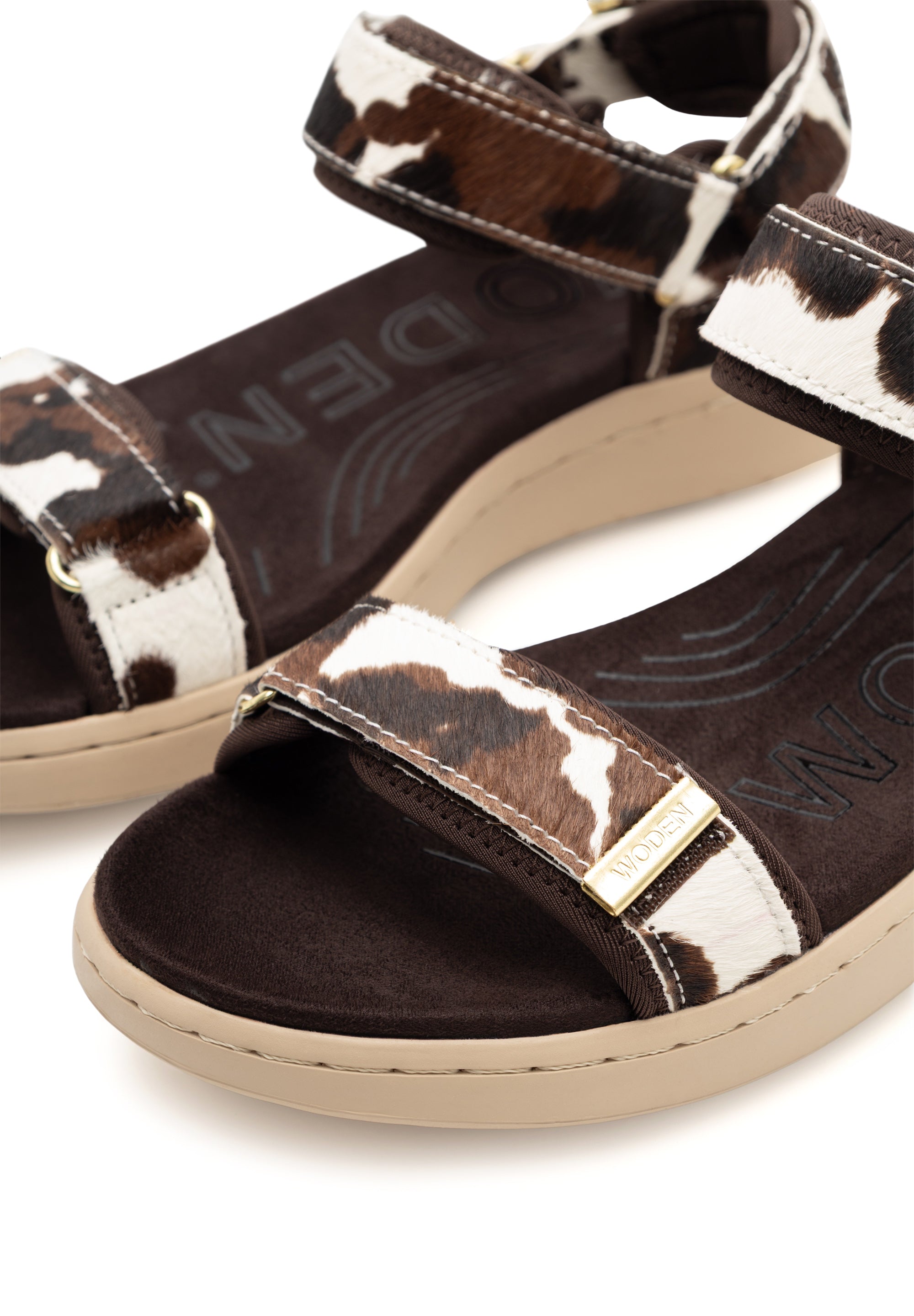 WODEN Line Animal Sandals 357 Cow