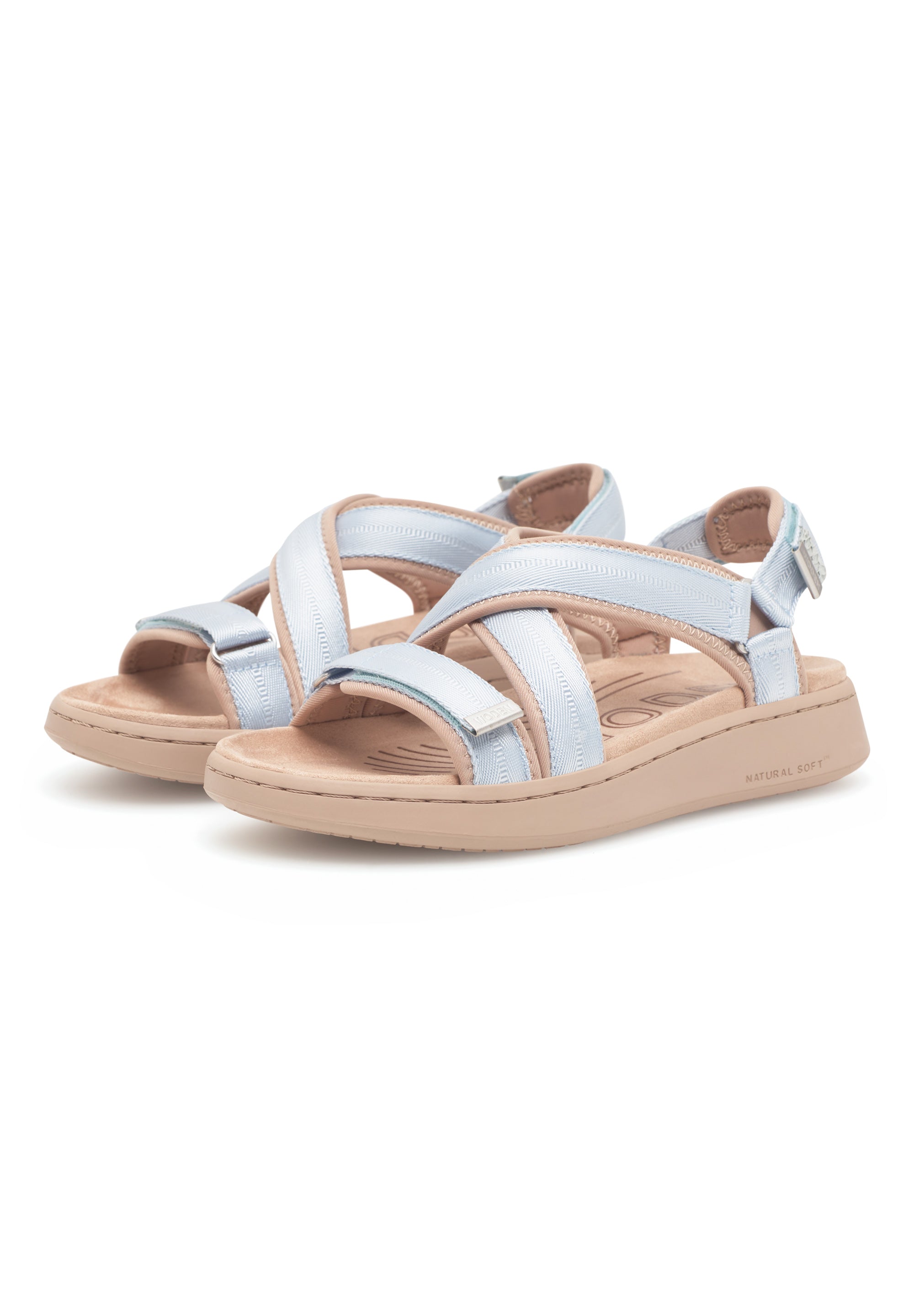 WODEN Line Cross Sandals 272 Moonstone