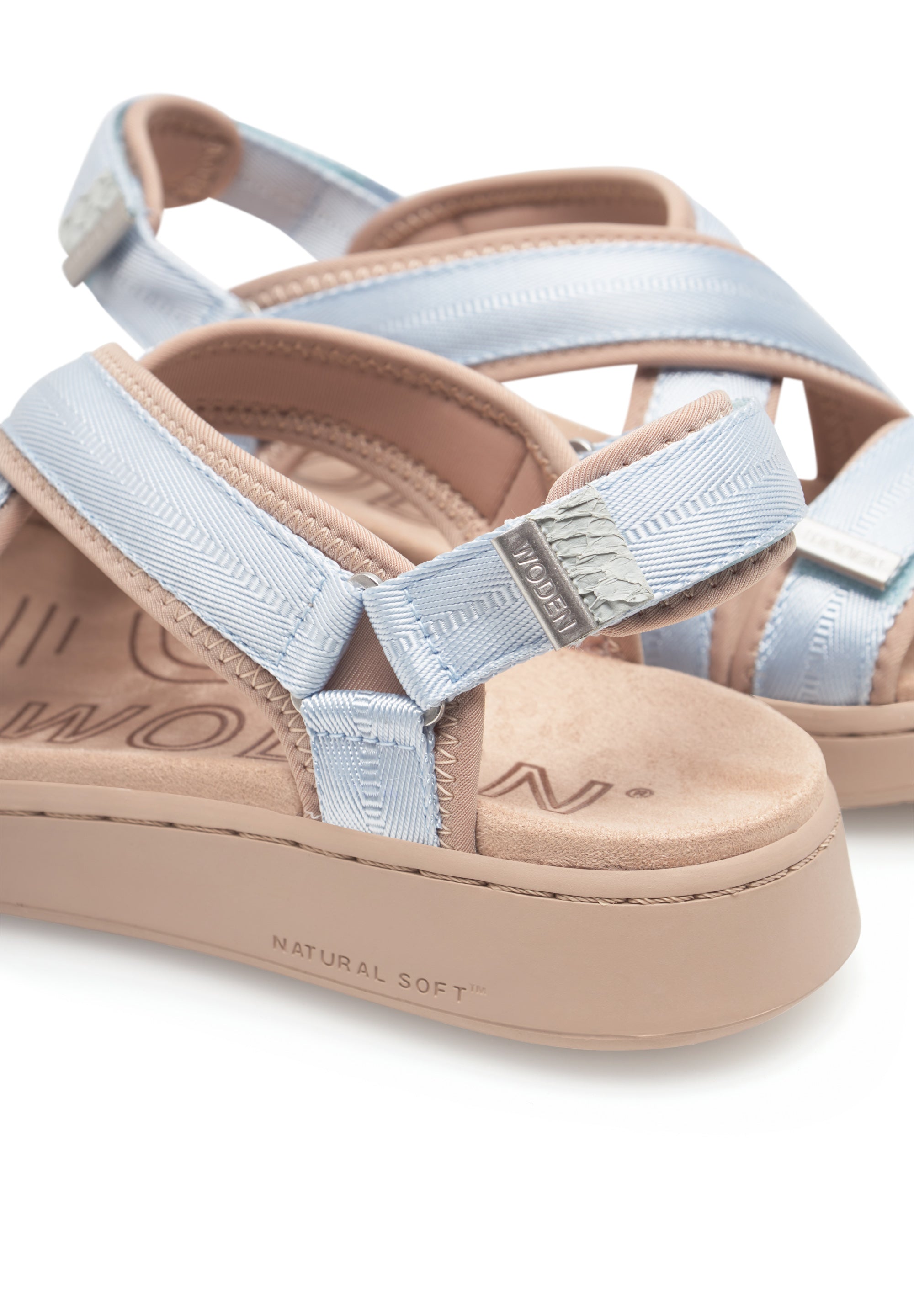 WODEN Line Cross Sandals 272 Moonstone