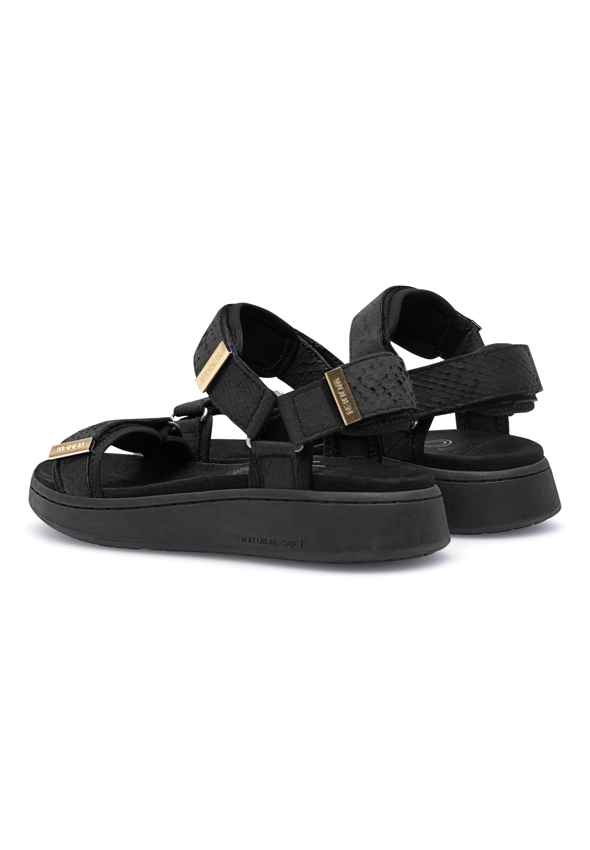 WODEN Line Fish Sandals 020 Black