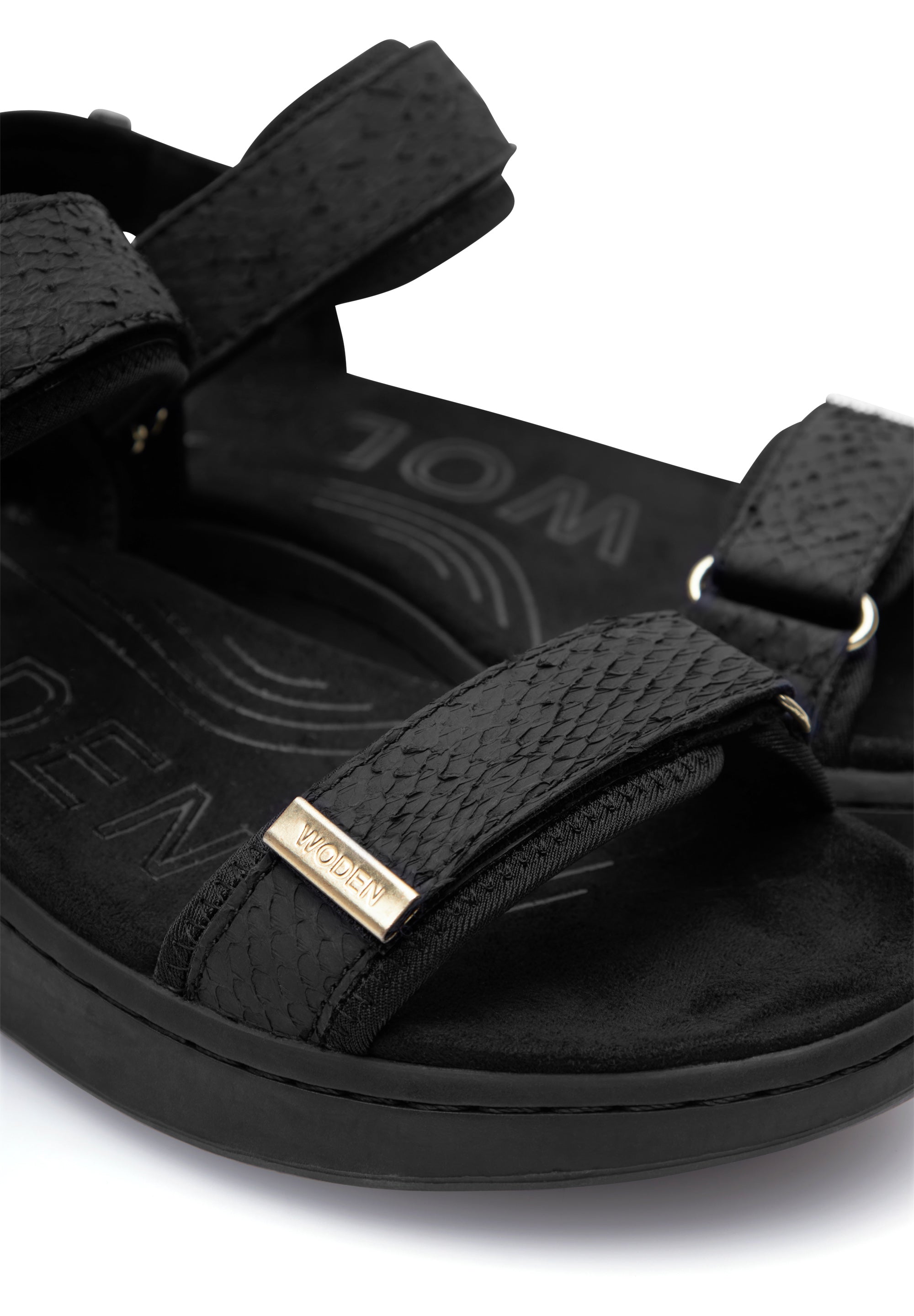 WODEN Line Fish Sandals 020 Black