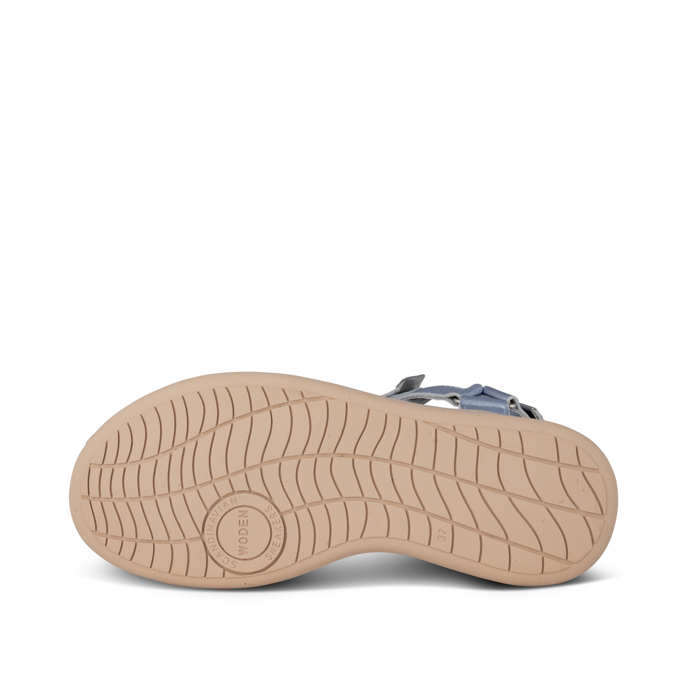 WODEN Line Metallic Sandals 522 Ice Blue