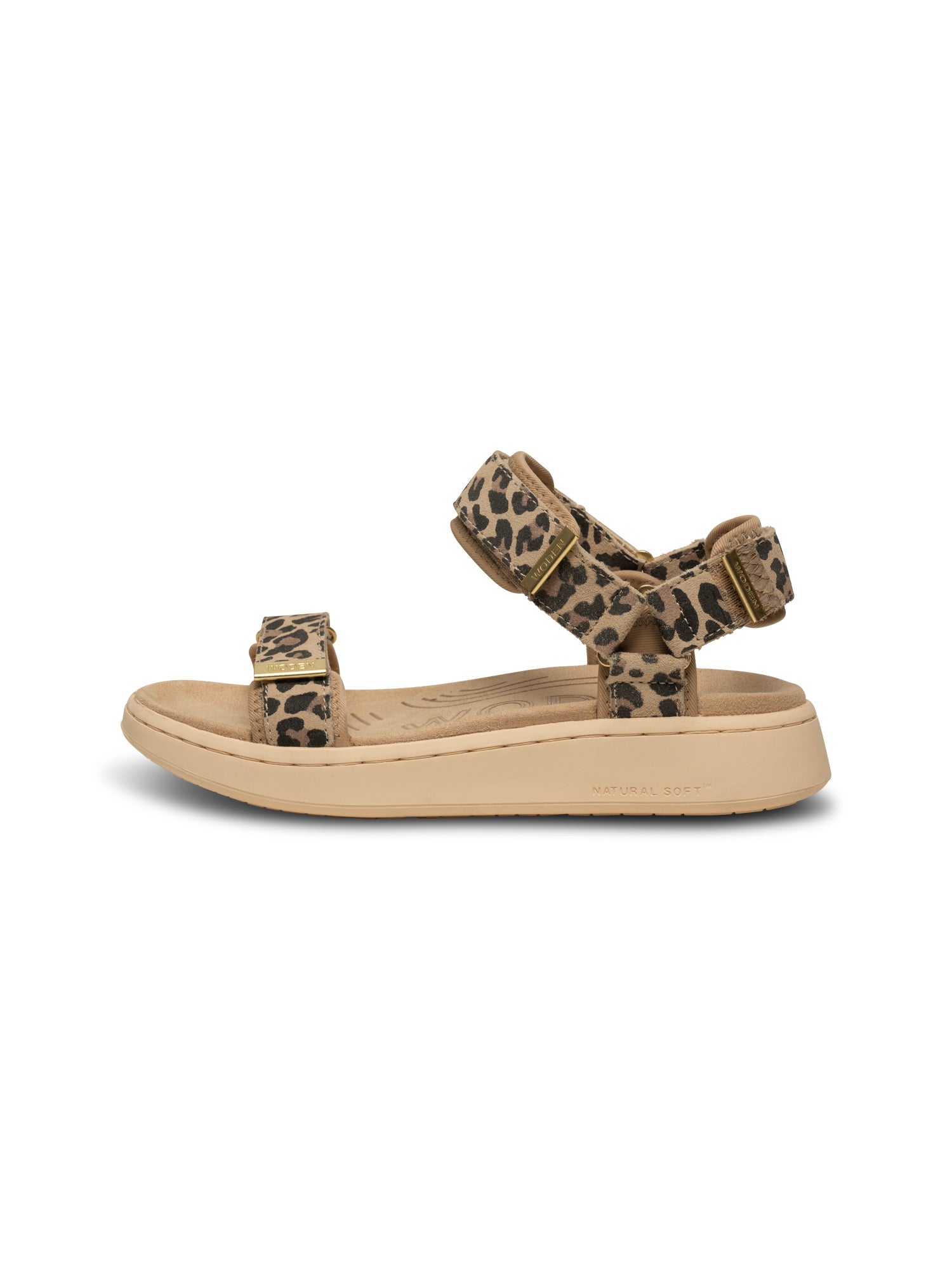 WODEN Line Suede Sandals 327 Leopard