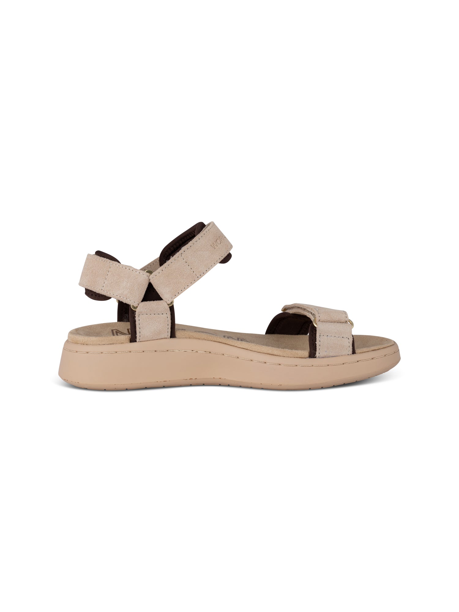 WODEN Line Suede Sandals 852 Coffee Cream