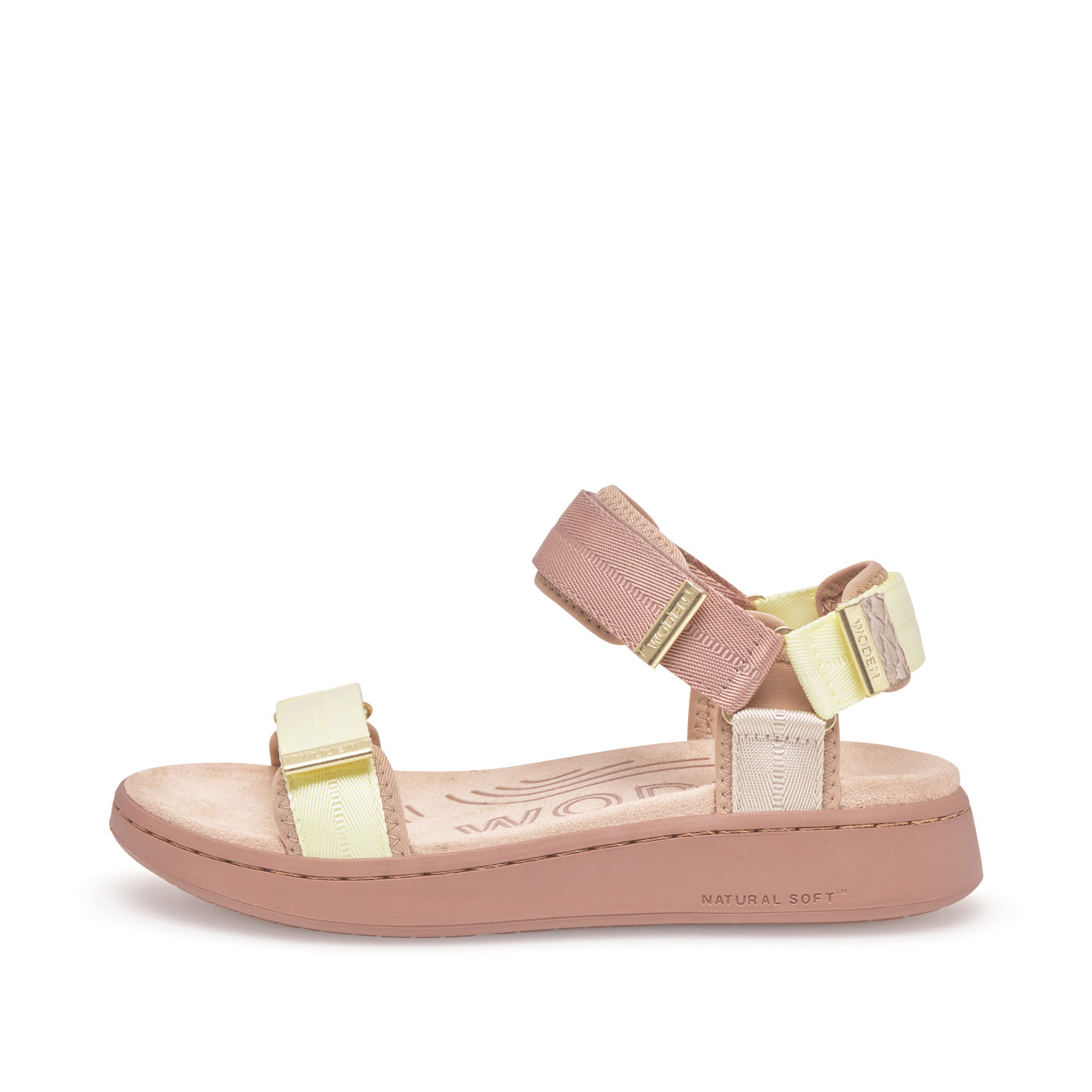 WODEN Line Tricolor Sandals 381 Taupe Multi