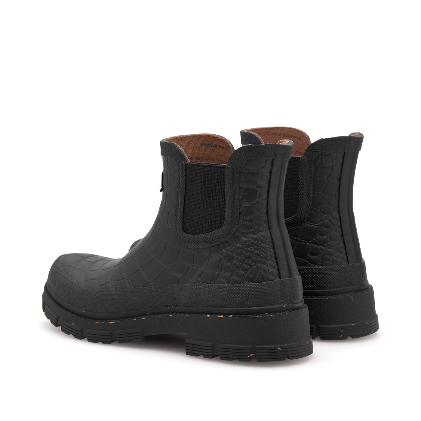 WODEN Liv Croco Waterproof Rubber Boots 020 Black