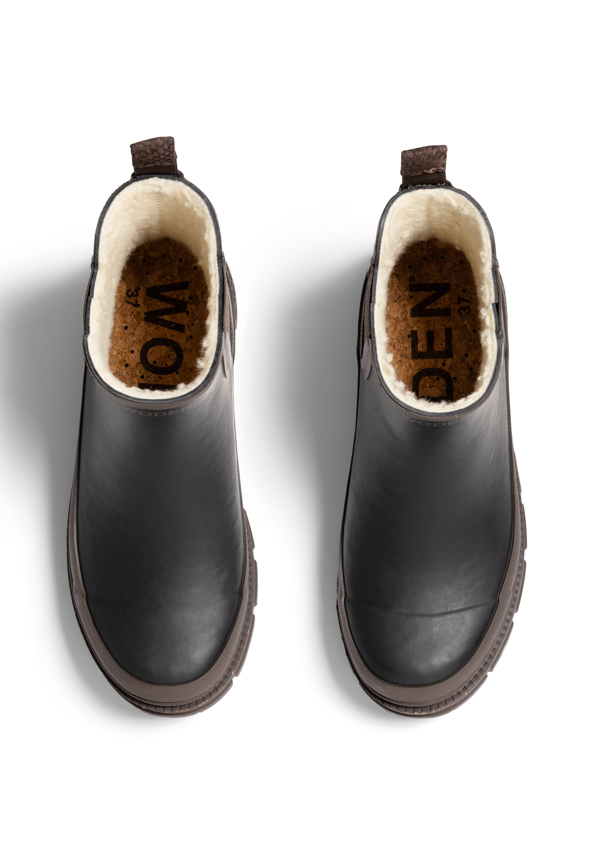 WODEN Liv Warm Waterproof Rubber Boots 352 Black/Chocolate