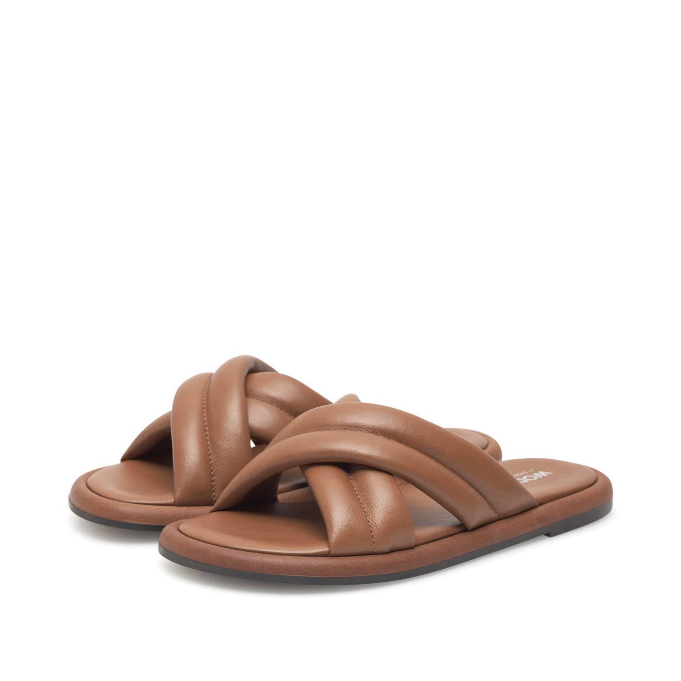 WODEN STB WOMENS Lotta Cross Mule Sandals 052 Tan