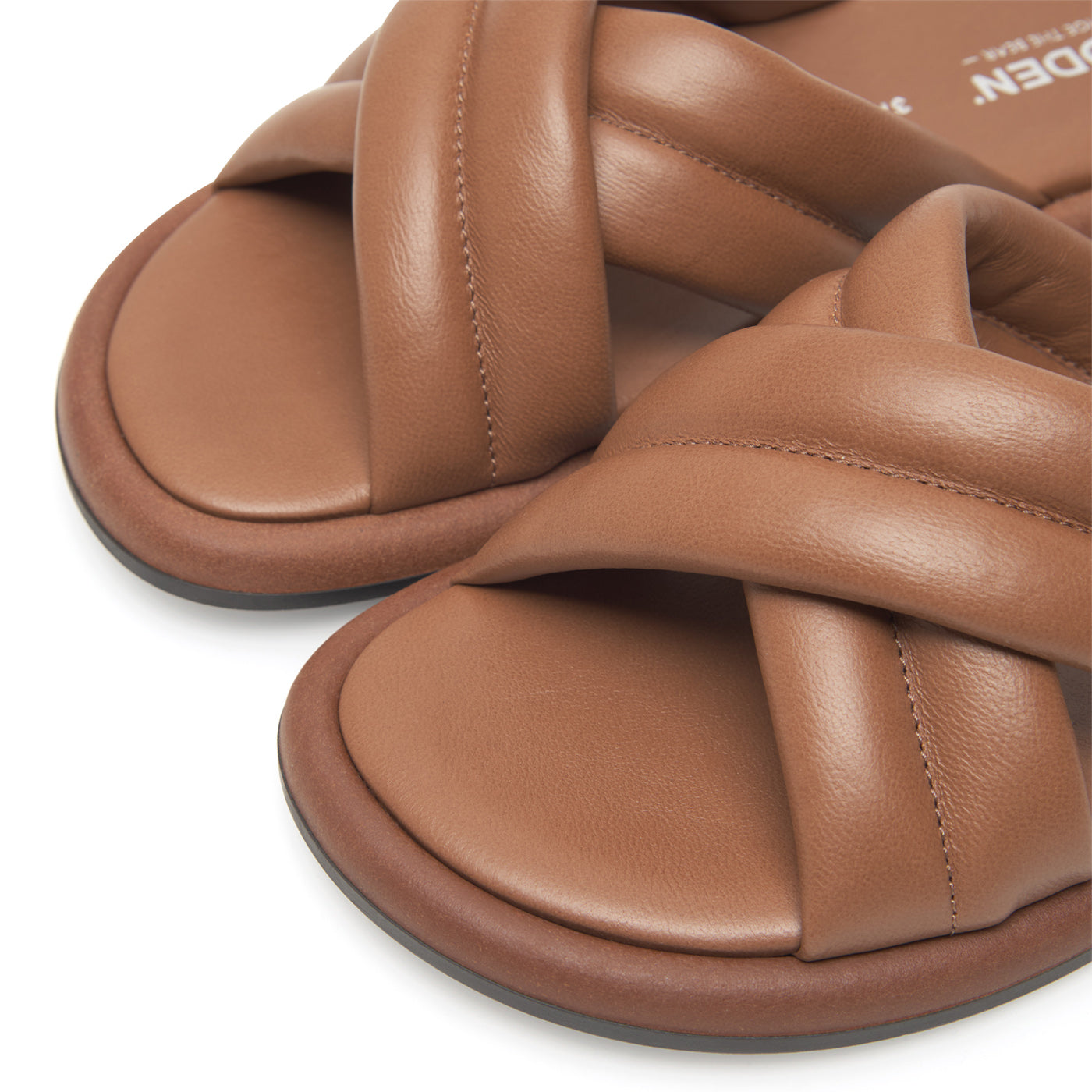 WODEN STB WOMENS Lotta Cross Mule Sandals 052 Tan
