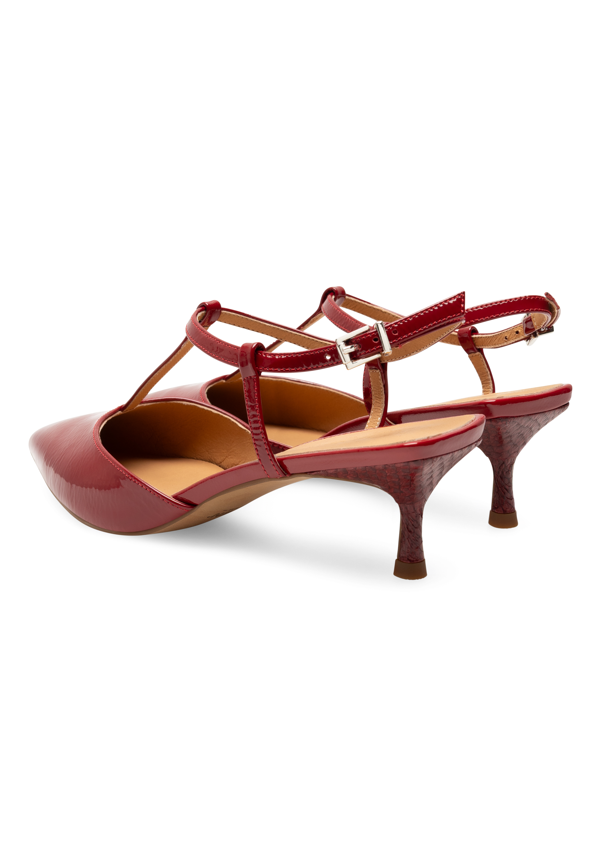WODEN STB WOMENS Lucca Patent Heels 360 Cranberry